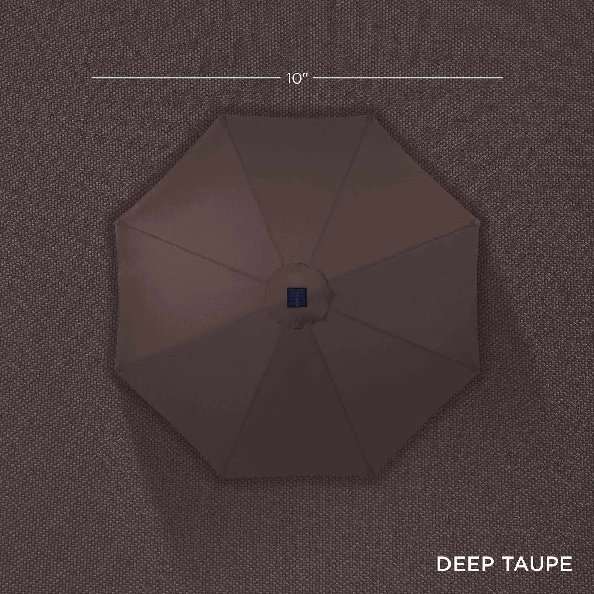 Solar LED Lighted Patio Umbrella w/ Tilt Adjustment, UV-Resistant - 10ft