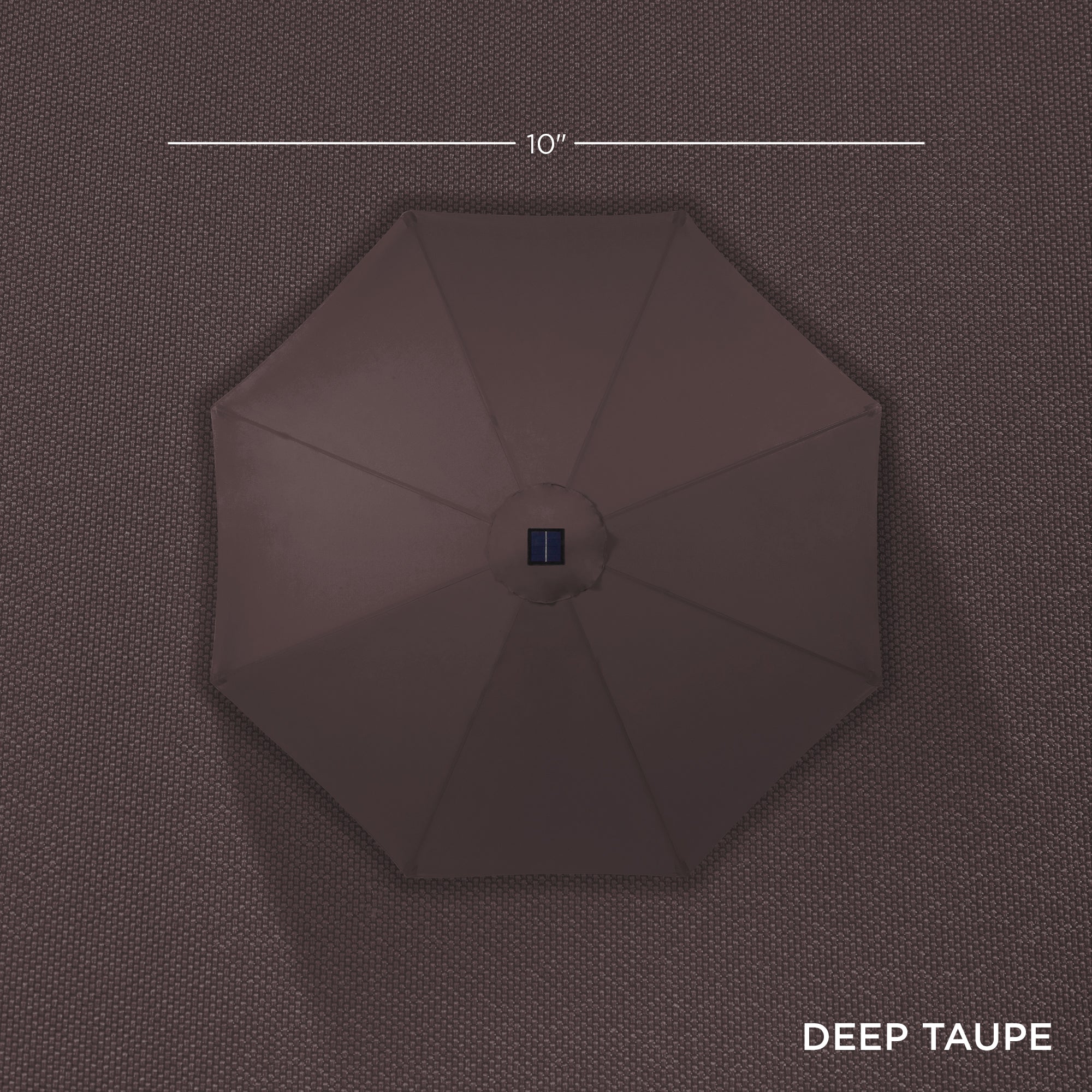 Solar LED Lighted Patio Umbrella w/ Tilt Adjustment, UV-Resistant - 10ft