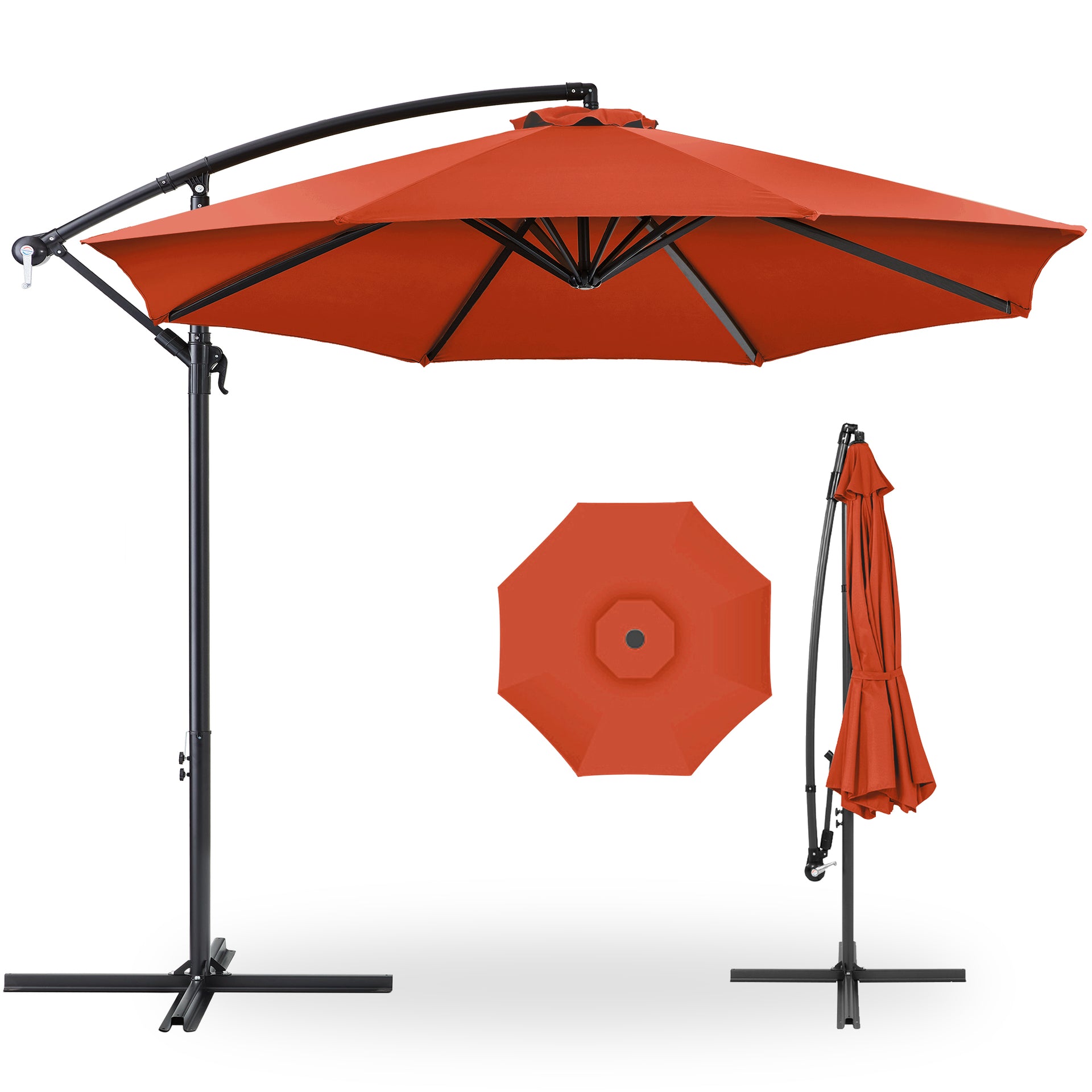 Offset Hanging Patio Umbrella - 10ft  Best Choice Products