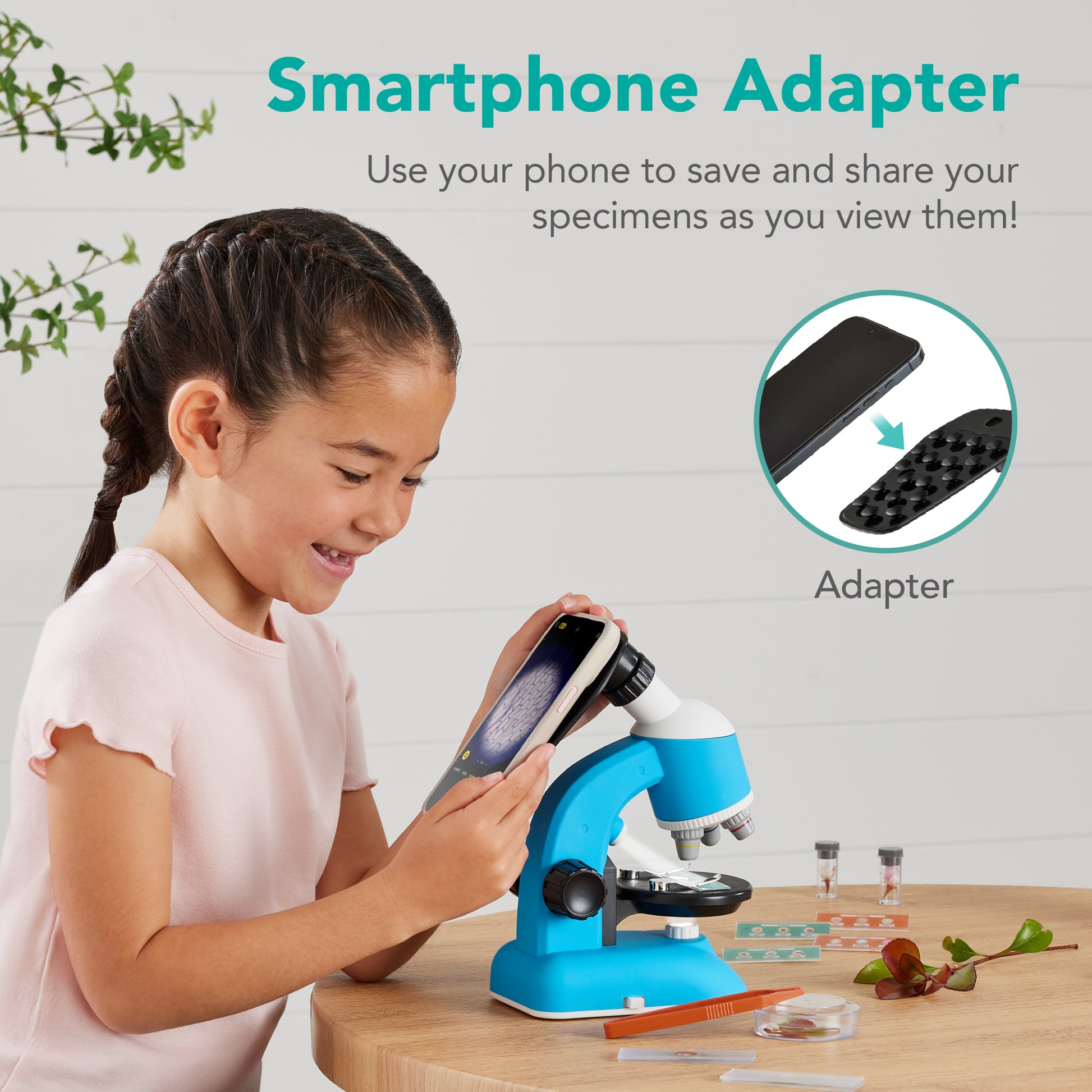 30-Piece STEM Kids Microscope Science Kit w/ 100x, 600x, 1200x Zoom, Case