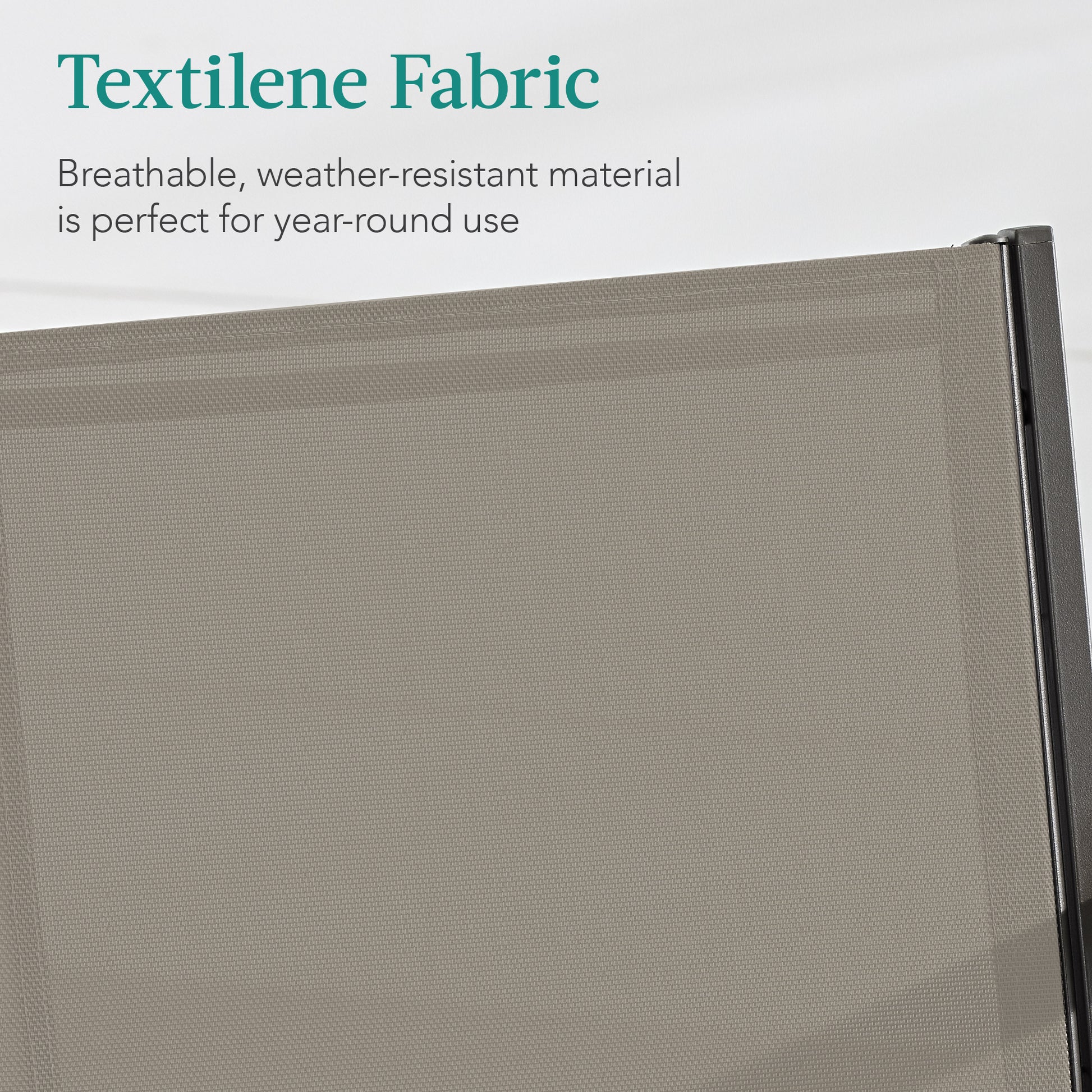 4-Piece Textilene Outdoor Conversation Set w/ Cushions, Table