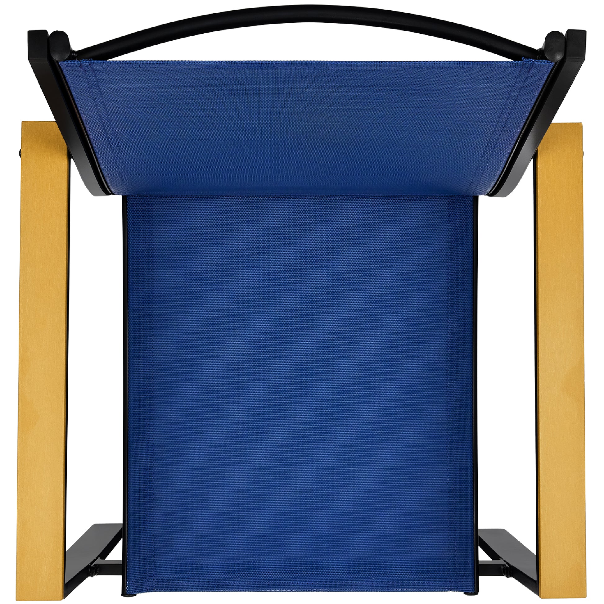 Set of 2 Stackable Textilene Chairs w/ Armrests, Dining Accent Furniture