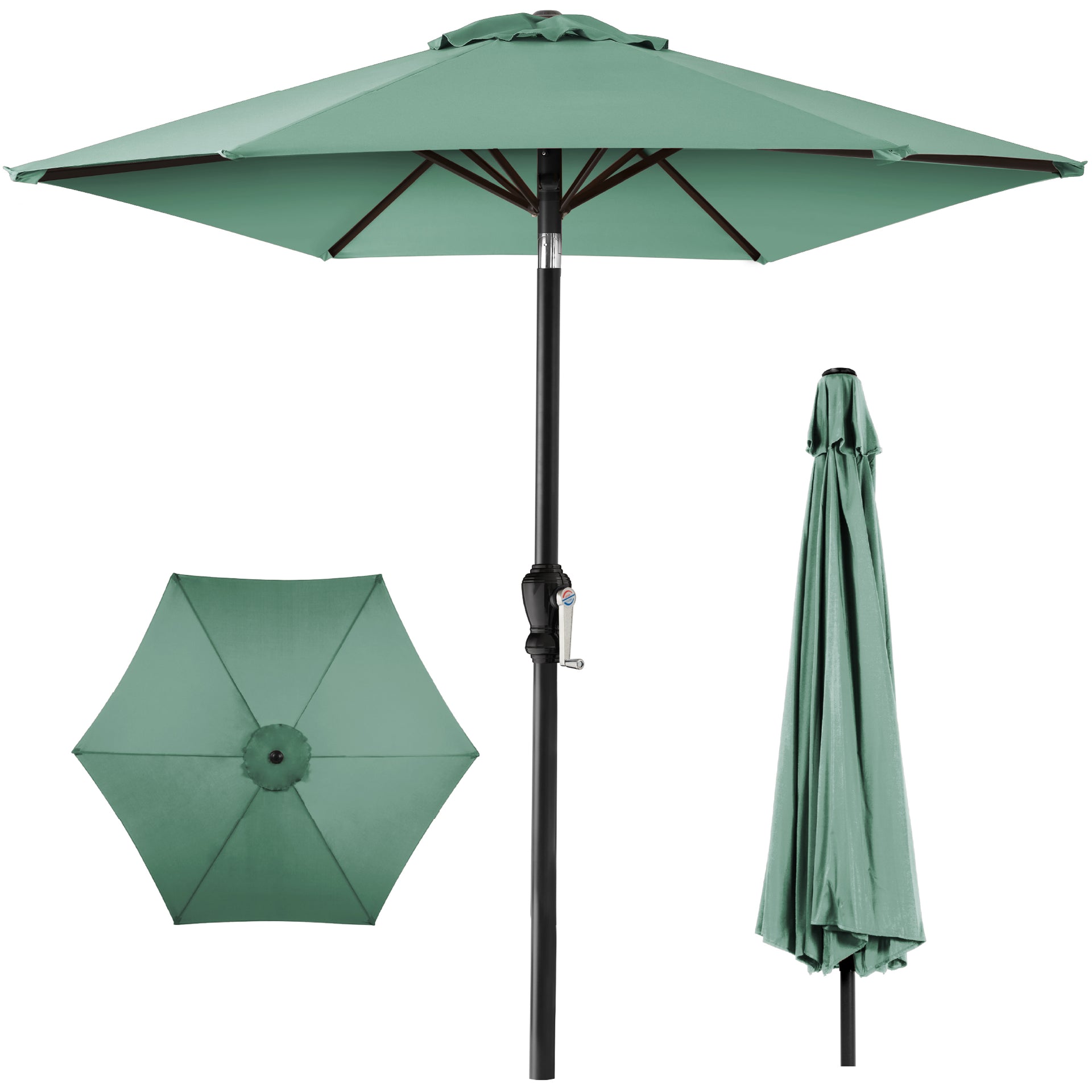 best products patio umbrella Best Choice Products 10ft Outdoor Steel Market Patio Umbrella w/ Crank, Tilt Push Button, 6 Ribs