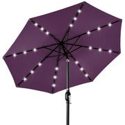 Solar LED Lighted Patio Umbrella w/ Tilt Adjustment, UV-Resistant - 10ft