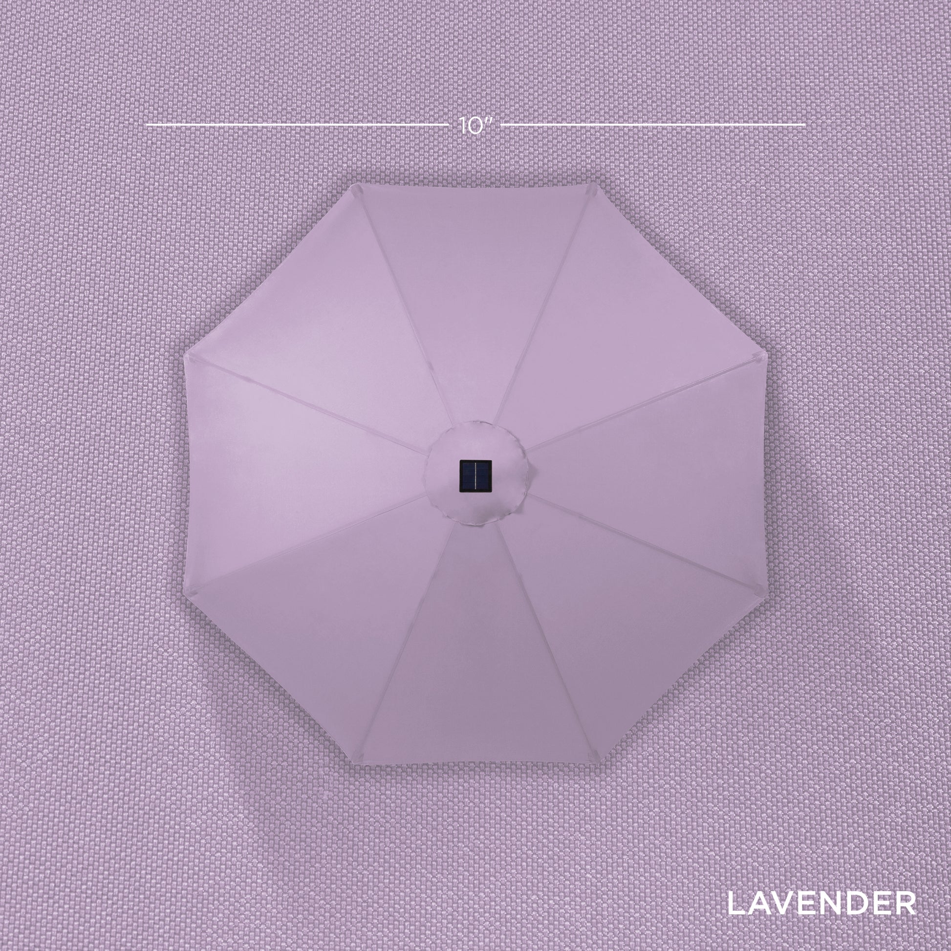 Solar LED Lighted Patio Umbrella w/ Tilt Adjustment, UV-Resistant - 10ft