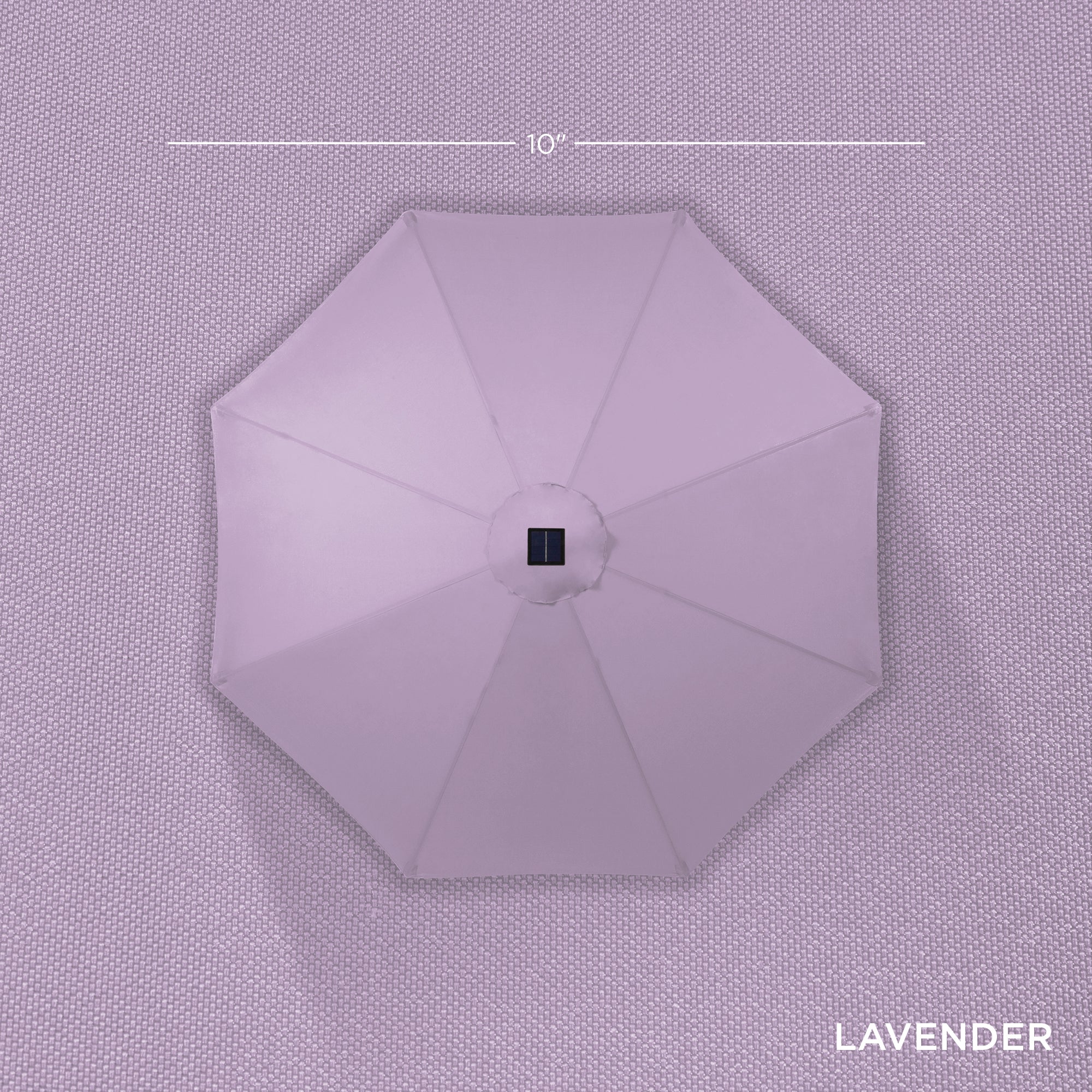 Solar LED Lighted Patio Umbrella w/ Tilt Adjustment, UV-Resistant - 10ft