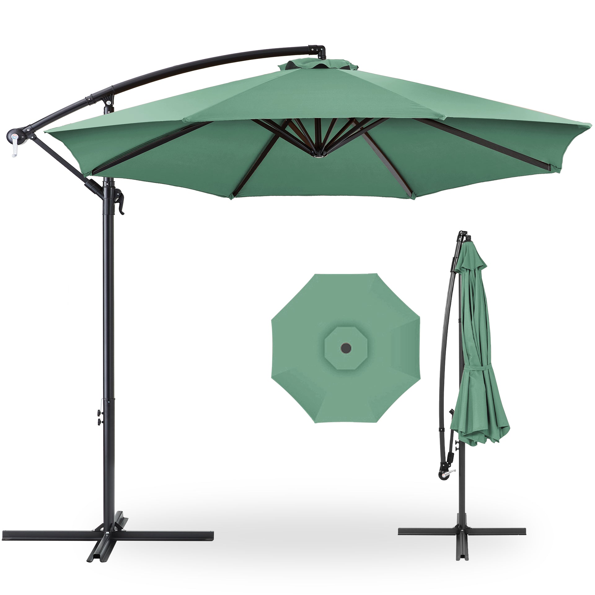 Best Choice Products 10ft Offset Hanging Outdoor Market Patio Umbrella w/ Easy Tilt Adjustment Best Choice Products 10ft Offset Hanging Outdoor Market Patio Umbrella w/ Easy Tilt Adjustment