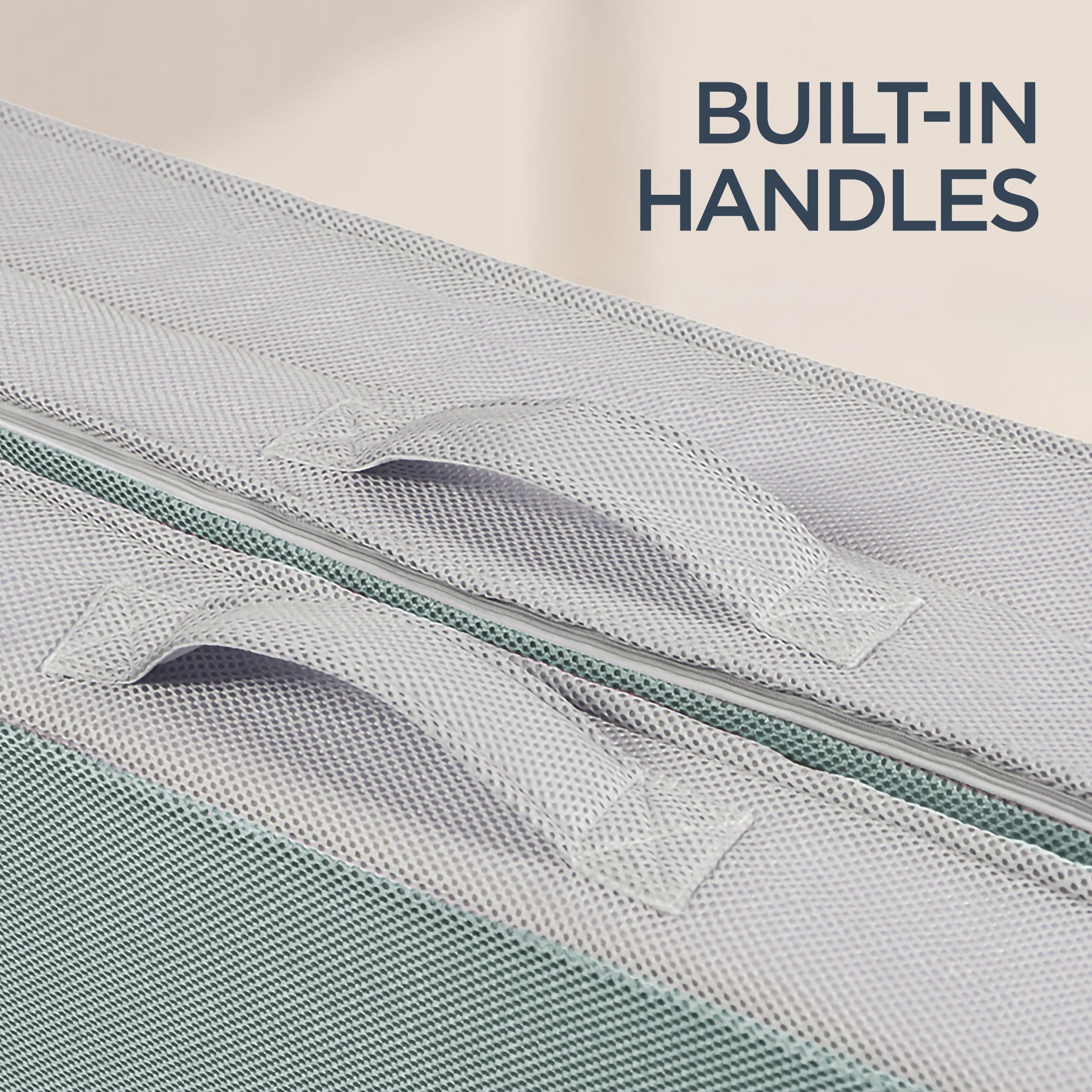 4in Portable Mattress Topper, Tri-Fold Mattress Pad - Seafoam