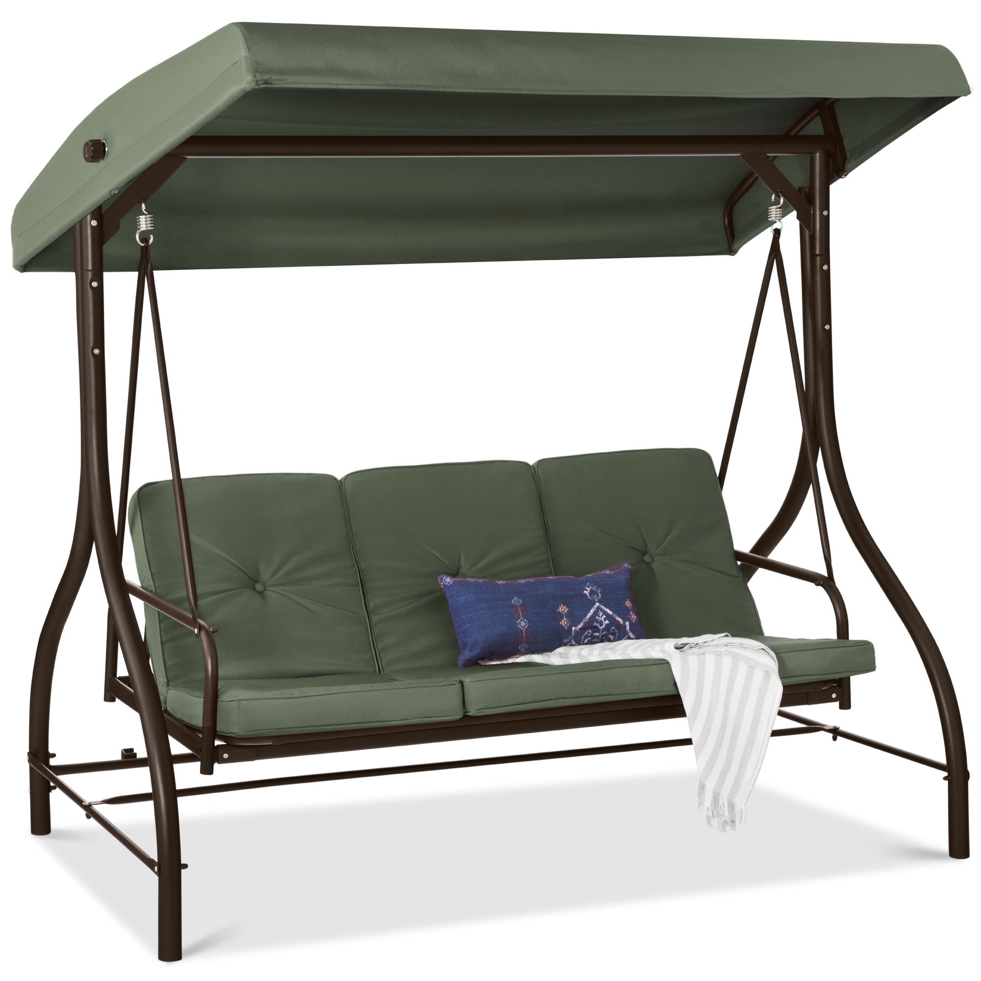 kettler avance outdoor swing seat with canopy Best Choice Products 3-Seat Outdoor Converting Canopy Swing Glider Patio Hammock w/ Removable Cushions