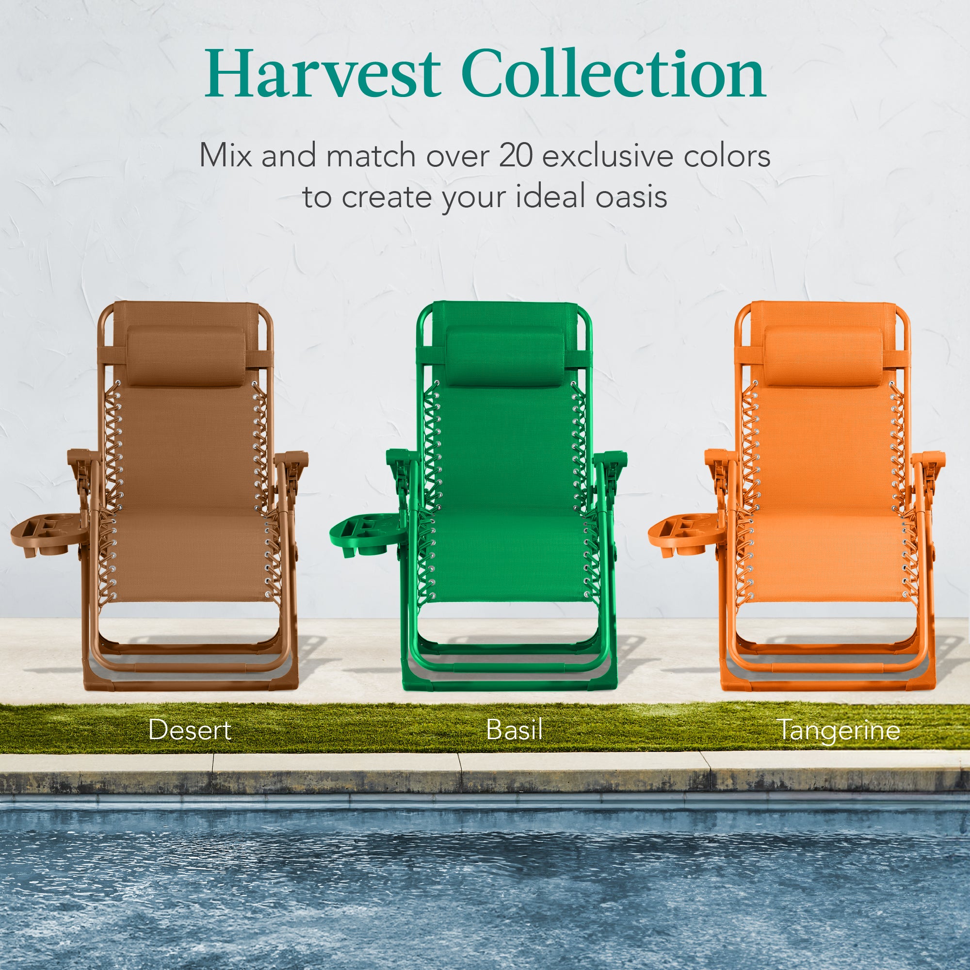 Monochromatic Zero Gravity Patio Chair Recliner w/ Side Tray