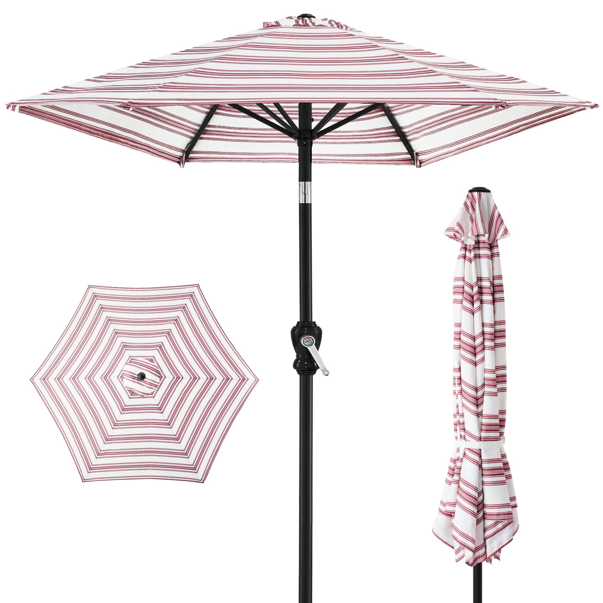 golf stripe patio umbrella Best Choice Products 10ft Outdoor Steel Market w/ Crank, Tilt Push Button, 6 Ribs Size:7.5' Octagon Burton Hideaway Snowboard - Black Awning Stripe Crank 07UMB024-14D-01.V1