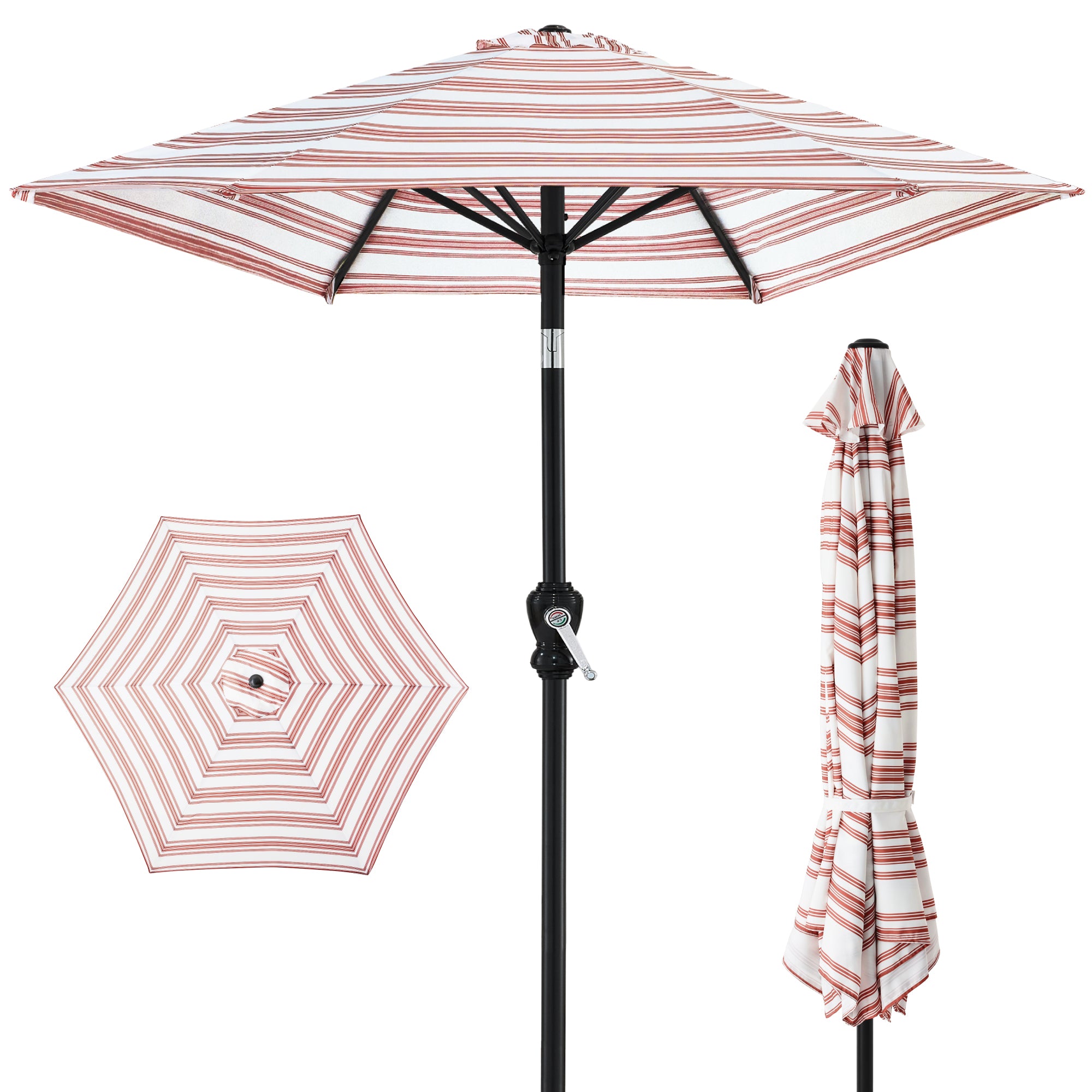 hbc striped patio umbrella Blissun 9' Outdoor Umbrella, Patio Umbrella, Outdoor Table Umbrella, Market with 8 Sturdy Ribs, Push Button Tilt and Crank (Blue & White Stripe) : Patio, Lawn & Garden The navy and white striped pattern with a single scallop detail adds a touch of elegance to your outdoor space 9 Must-Have Outdoor Pieces from