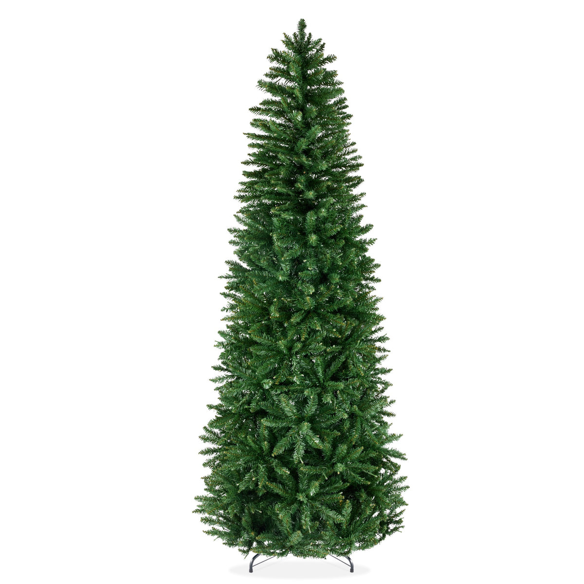 Unlit Spruce Pencil Christmas Tree w/ Folding Metal Base