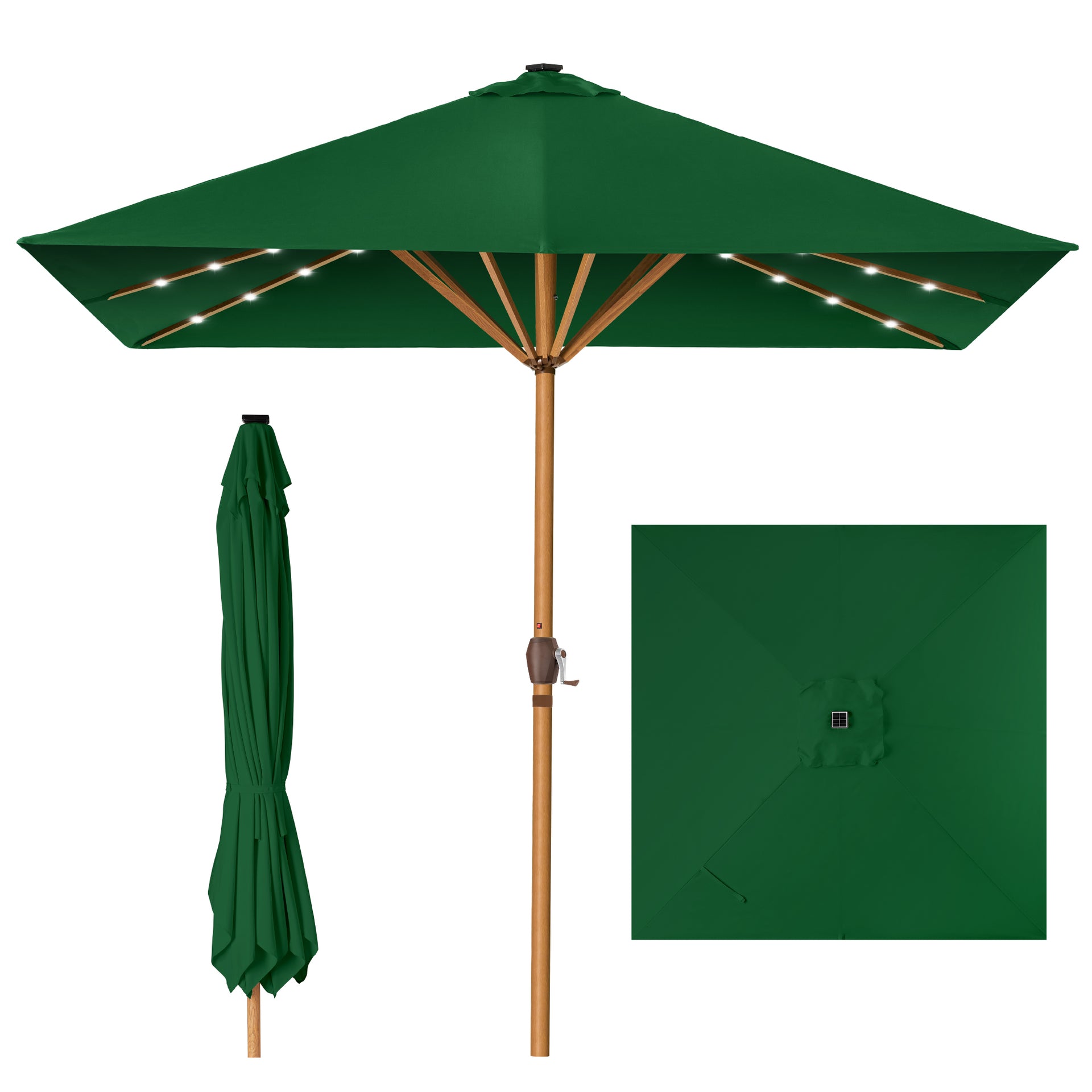 green pattern patio umbrella 9 Best Choice Products 9ft Deep Square Solar LED Lighted w/ Woodgrain Pattern, UV-Resistant inspired pattern in rich Type_Youth Lure Color:Fatboy Floater - 17 2 pack) Better Homes