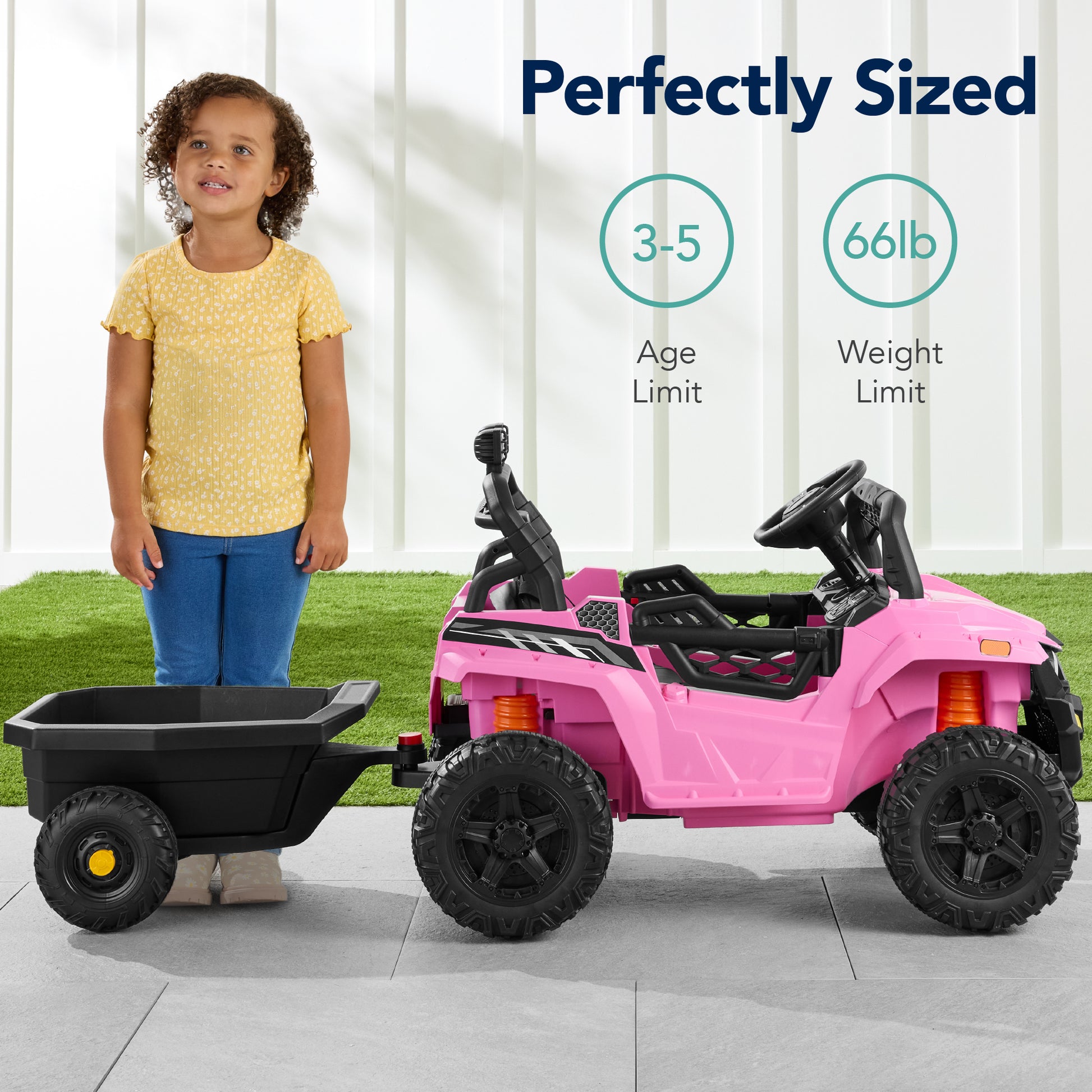 peg perego polaris rzr 900 pink assembly instructions 12V Kids Ride-On UTV and Trailer w/Parent Remote Control, LED Lights – Best Choice Products