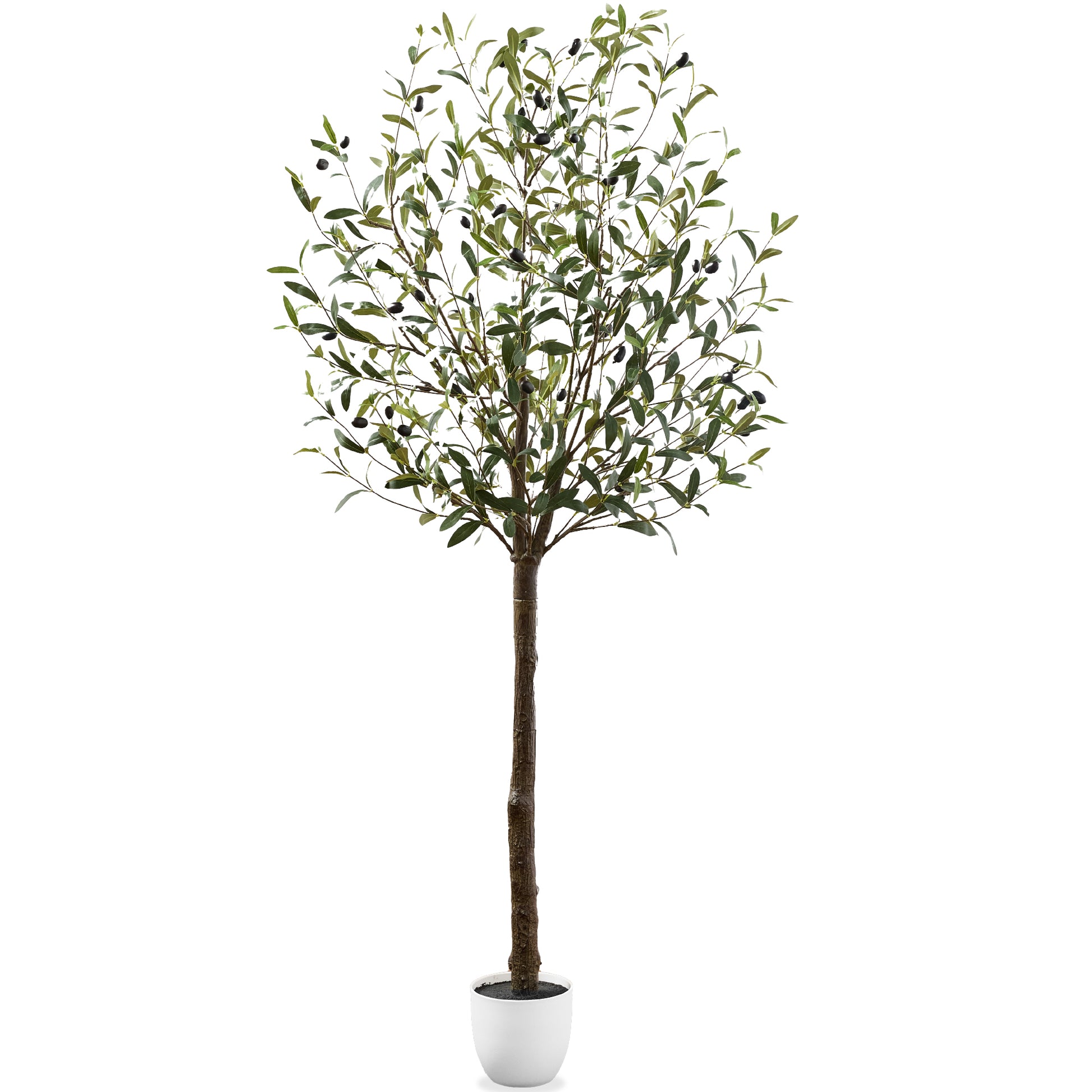 faux olive plant in pot Best Choice Products 8Ft Artificial Olive Tree, Lifelike Faux Tree, Home Accent Decor w/ Planter Pot, Realistic Trunk