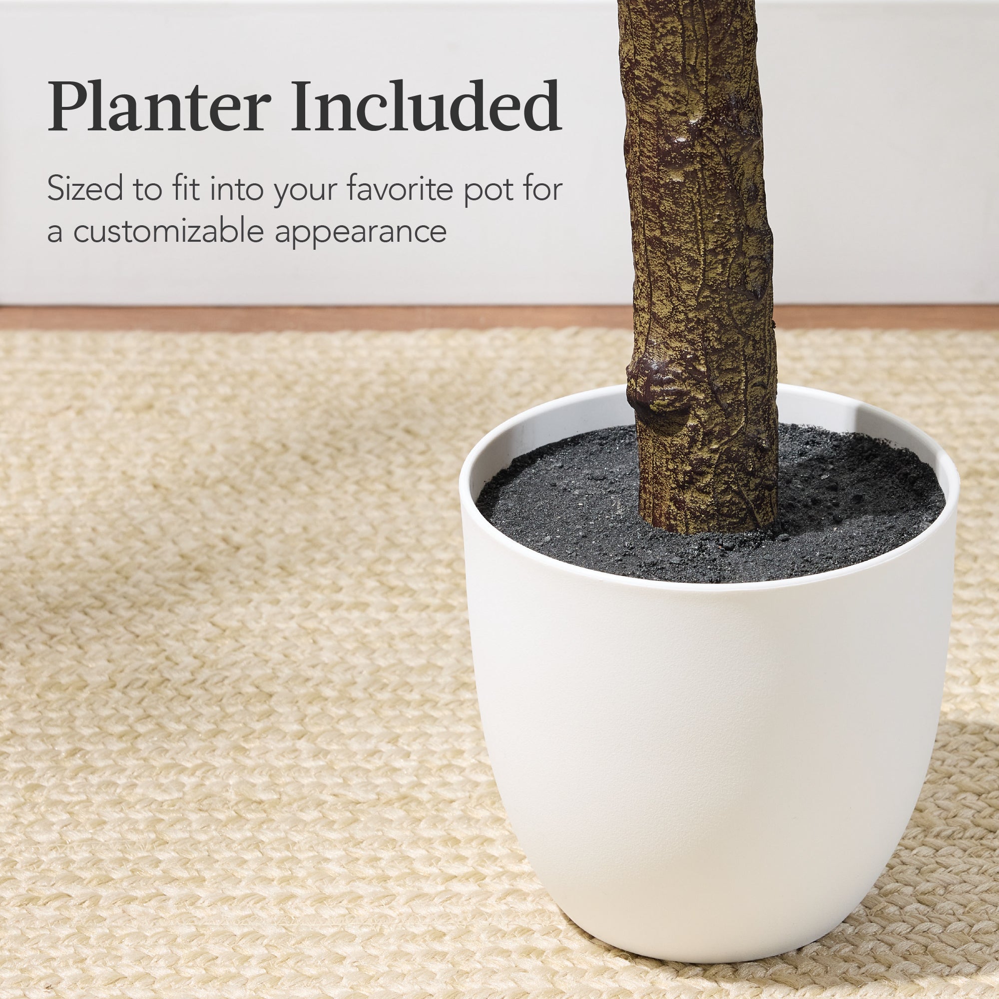 Artificial Olive Tree, Lifelike Faux Tree w/ White Pot, Decorative