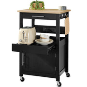 Rolling Kitchen Island Cart, Cabinet w/Drawer, Sliding Tray, Outlet