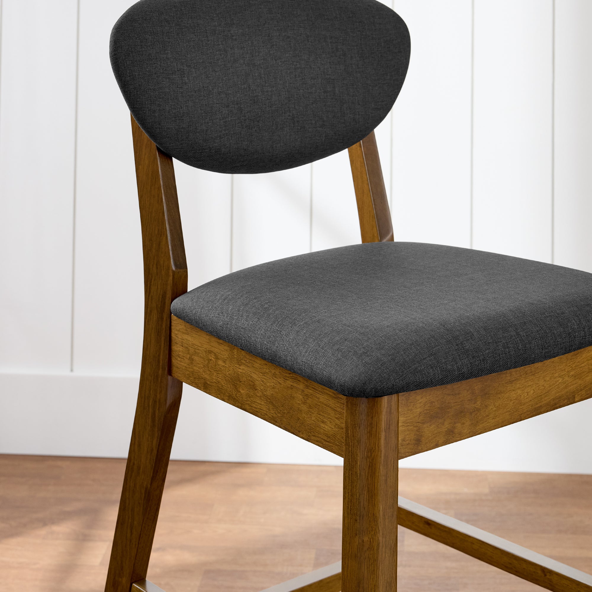 Set of 2 Modern Counter-Height Bar Stool Set W/ Upholstered Seat Cushion