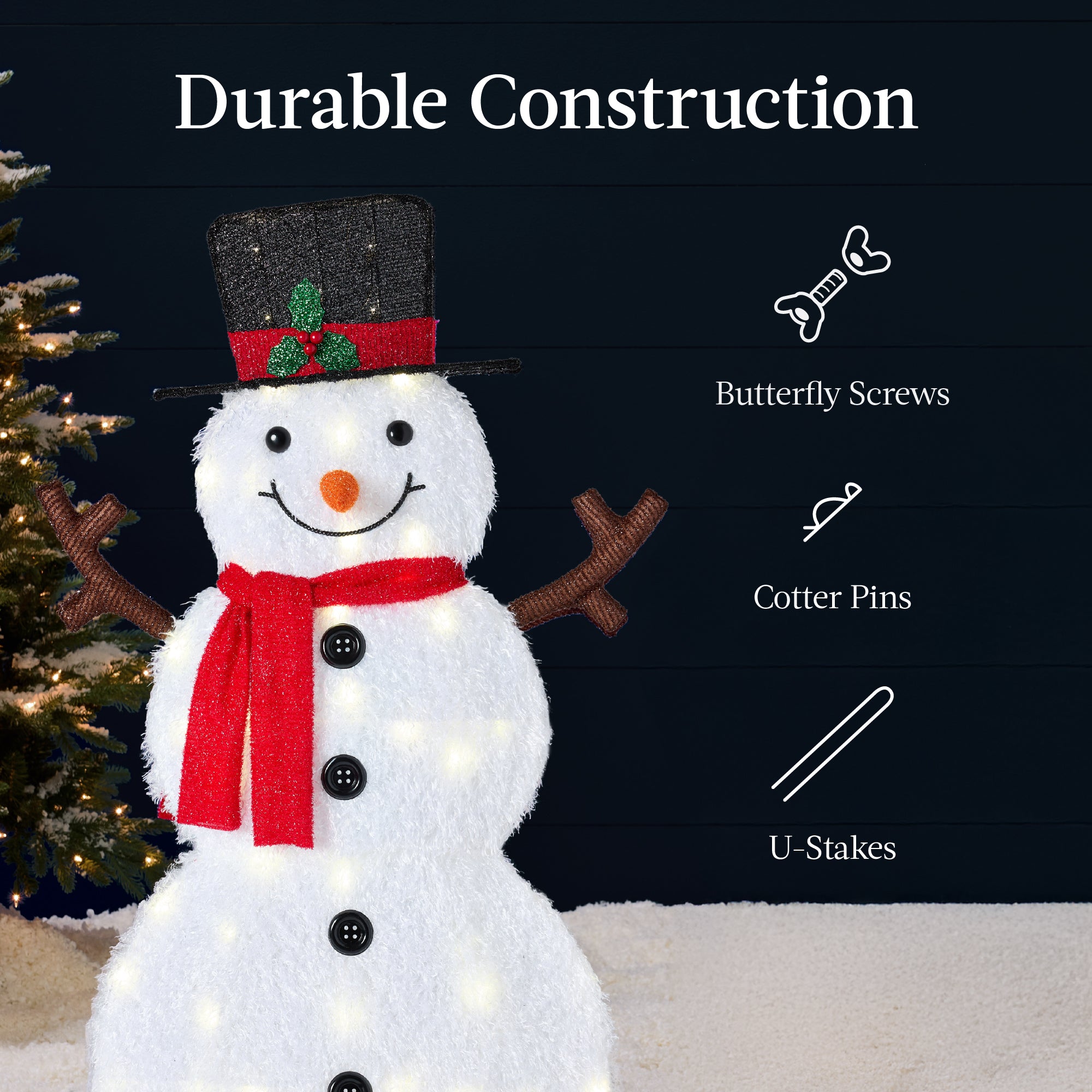 Snow Lady and Snowman 4 Piece outlet Yard Set