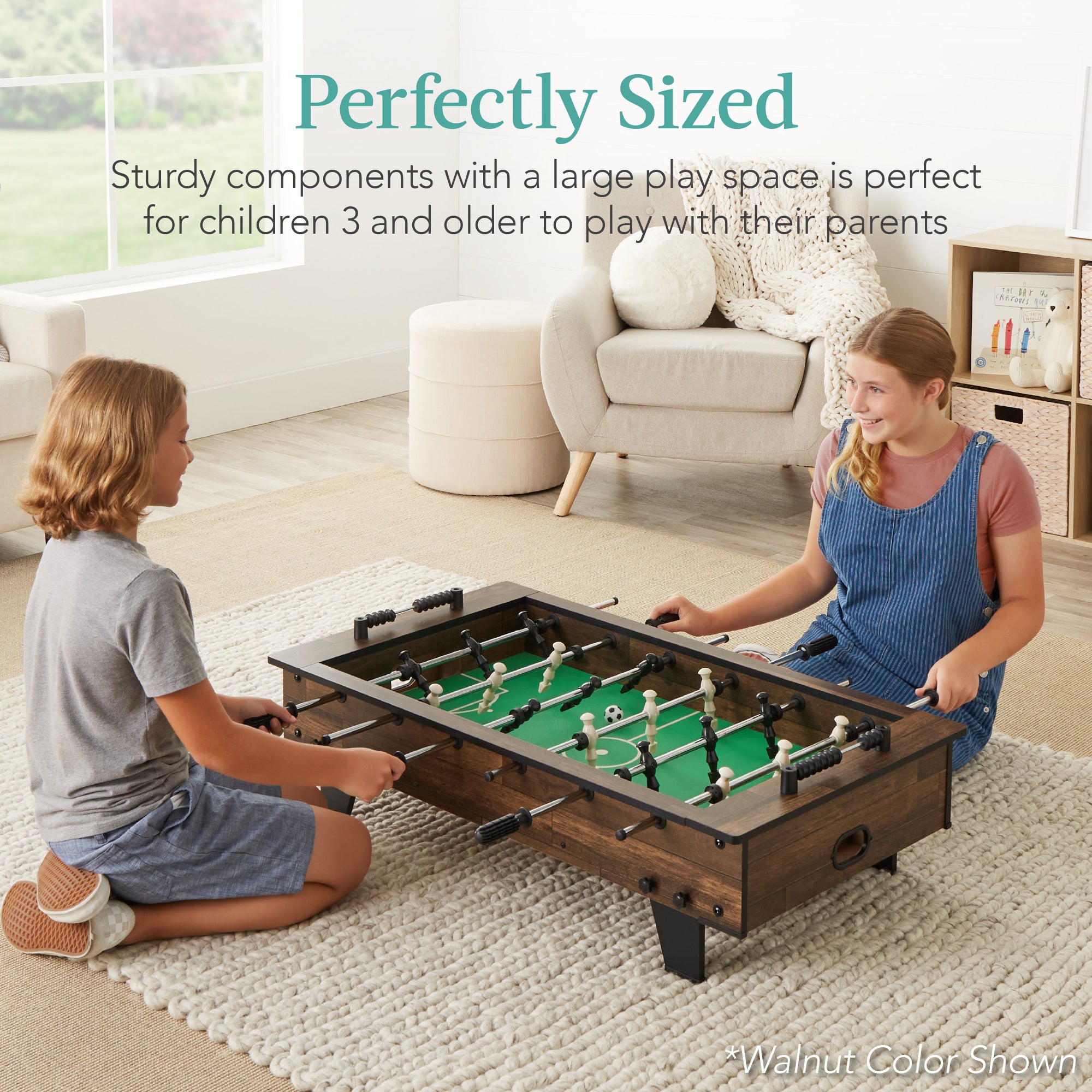 Large Wooden good Foosball Table w/ 2 Balls Arcade Game