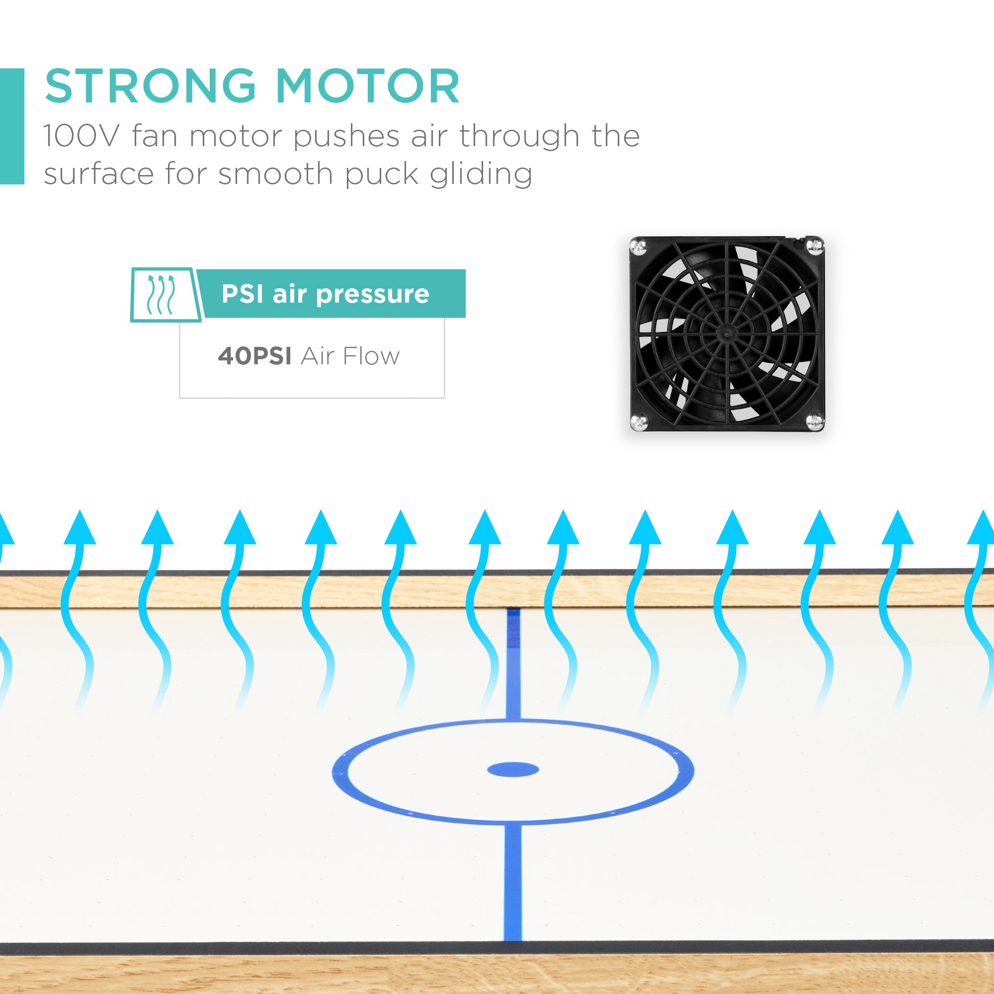 Tabletop Air Hockey Arcade Game Table w/ 2 Pucks, 2 Strikers - 40in