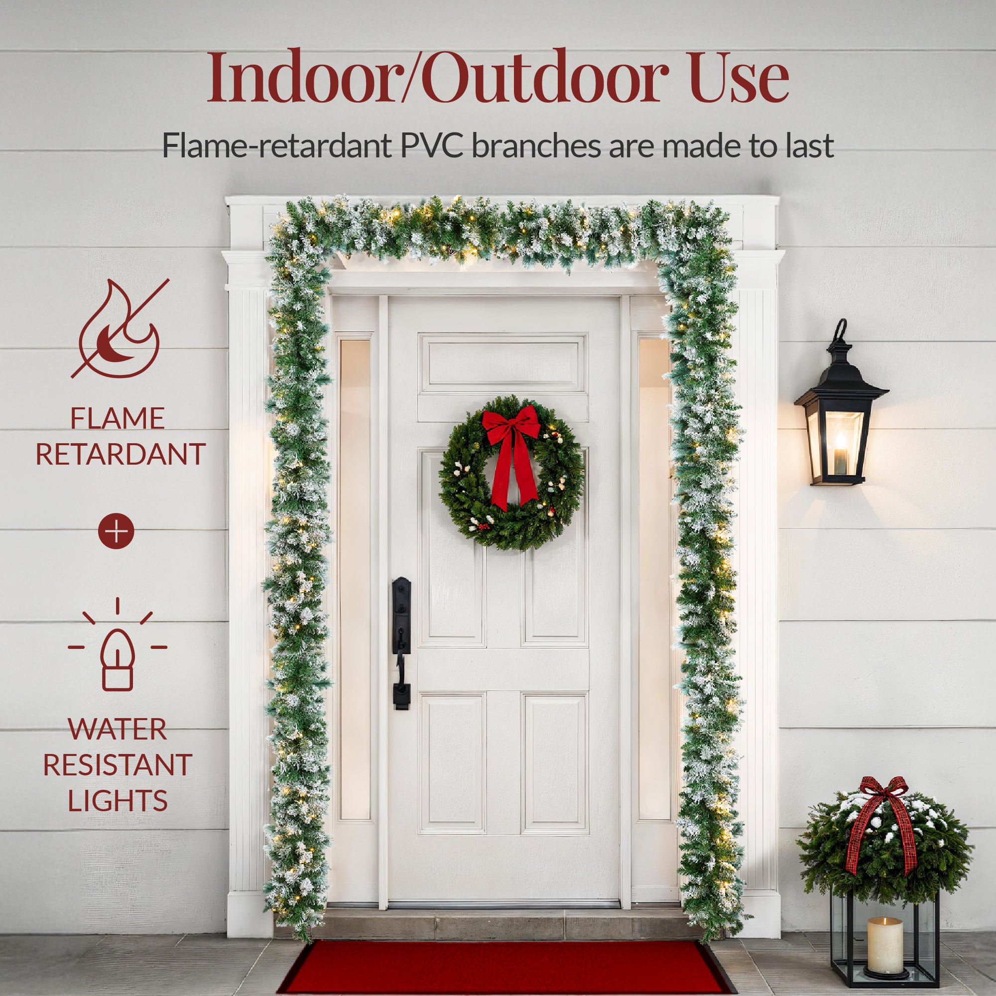 9Ft Pre-Lit Christmas Garland W/ 2-In-1 Led Lights – Best Choice