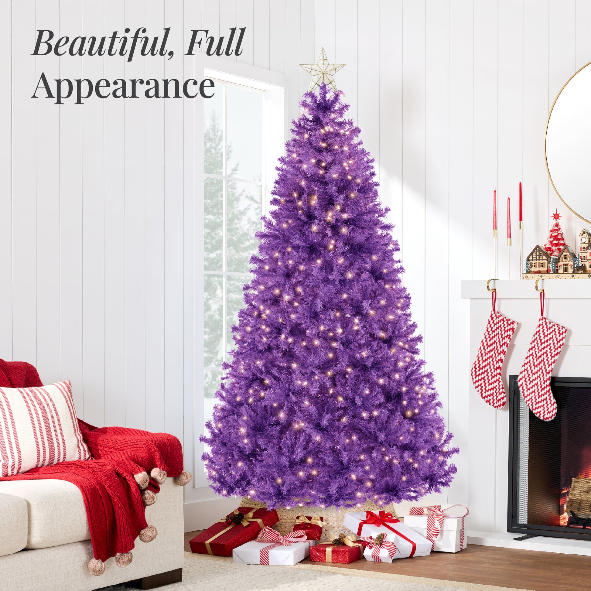 Best Choice Products 9ft Pre-Lit Purple Christmas Tree, Artificial Holiday Decoration w/ 900 Lights Best Choice Products 9ft Pre-Lit Purple Christmas Tree, Artificial Holiday Decoration w/ 900 Lights