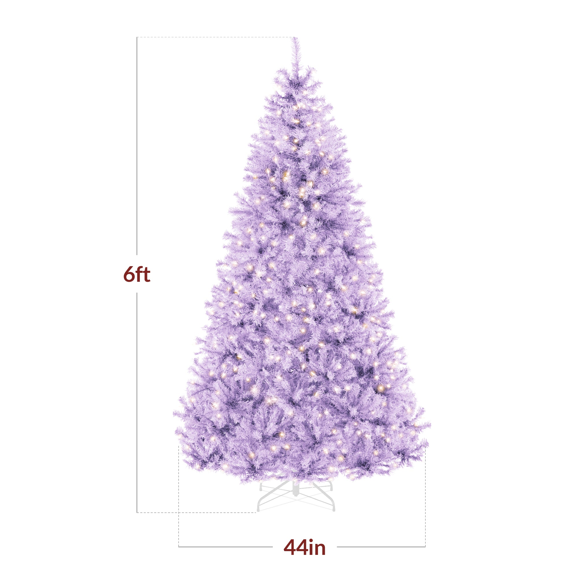 Pre-Lit Artificial Lavender Christmas Tree w/ Incandescent Lights