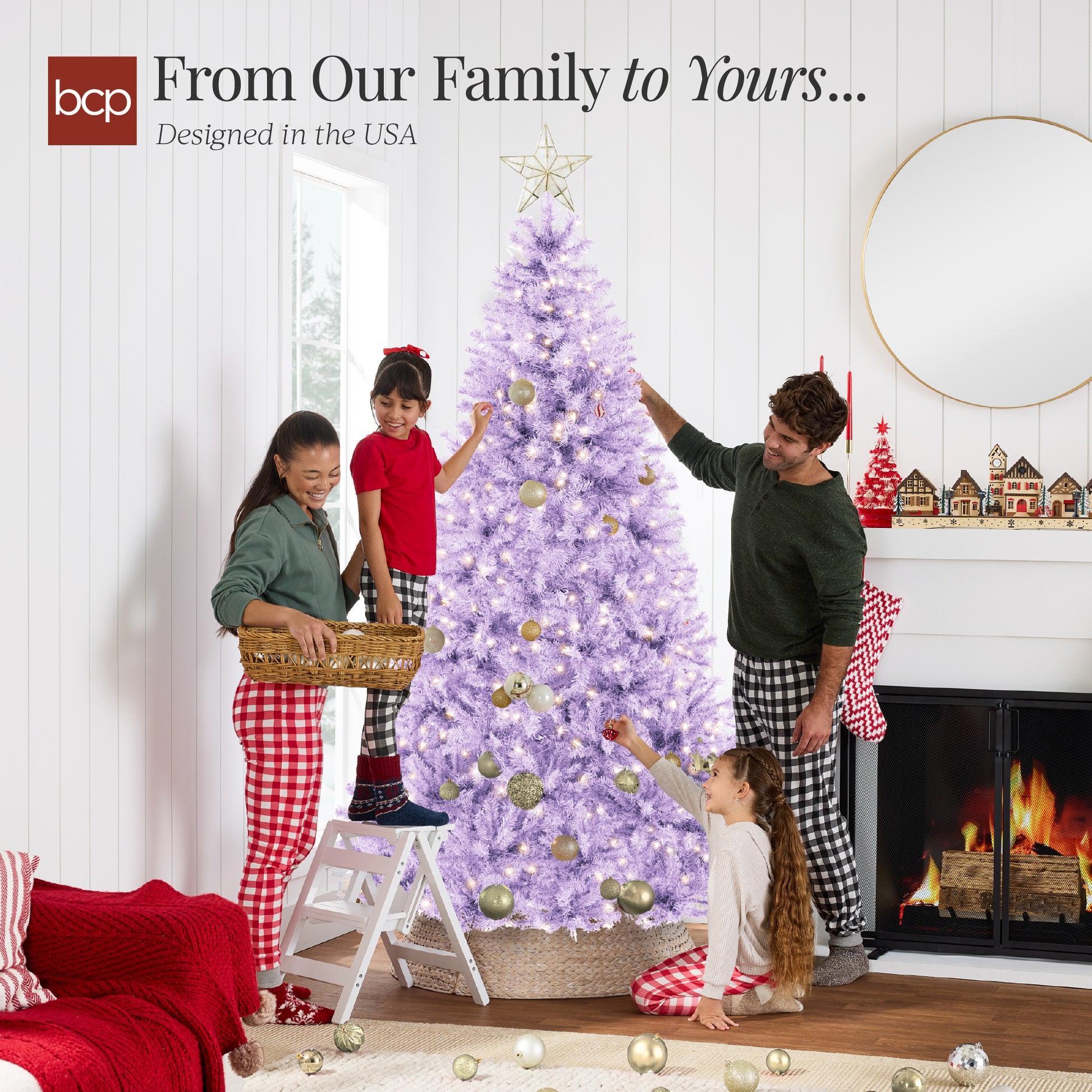 holiday lavender tree Best Choice Products 9ft Pre-Lit Lavender Christmas Tree, Artificial Holiday Decoration w/ 900 Lights