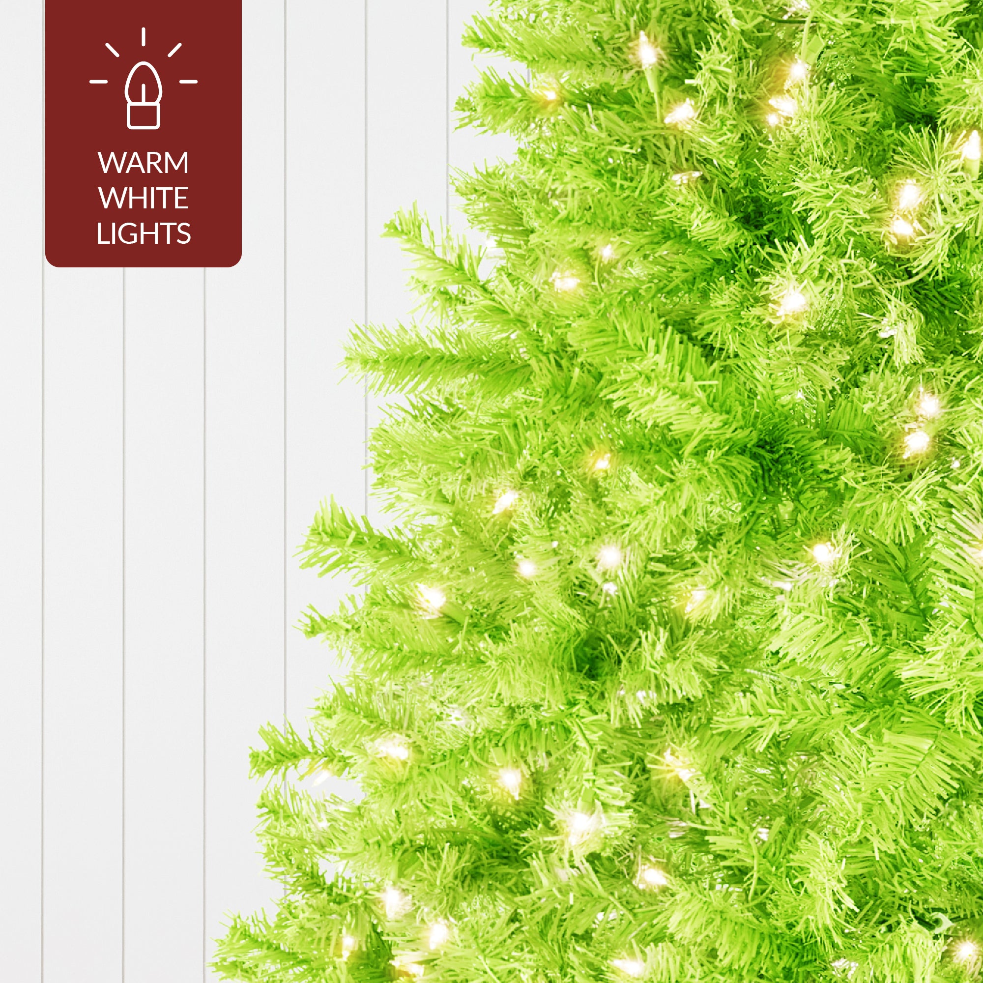 Pre-Lit Artificial Lime Green Christmas Tree w/ Incandescent