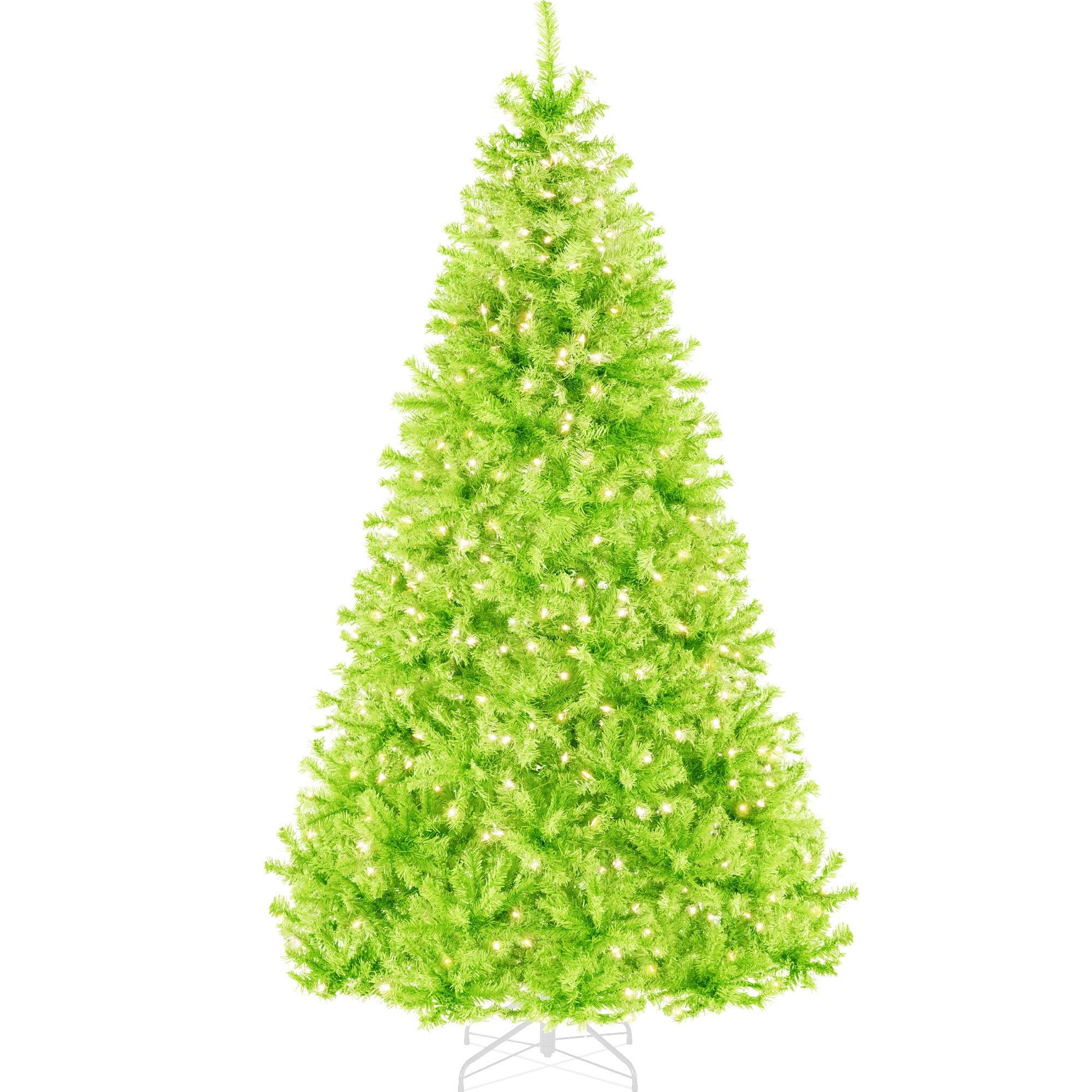 Pre-Lit Artificial Lime Green Christmas Tree w/ Incandescent Lights