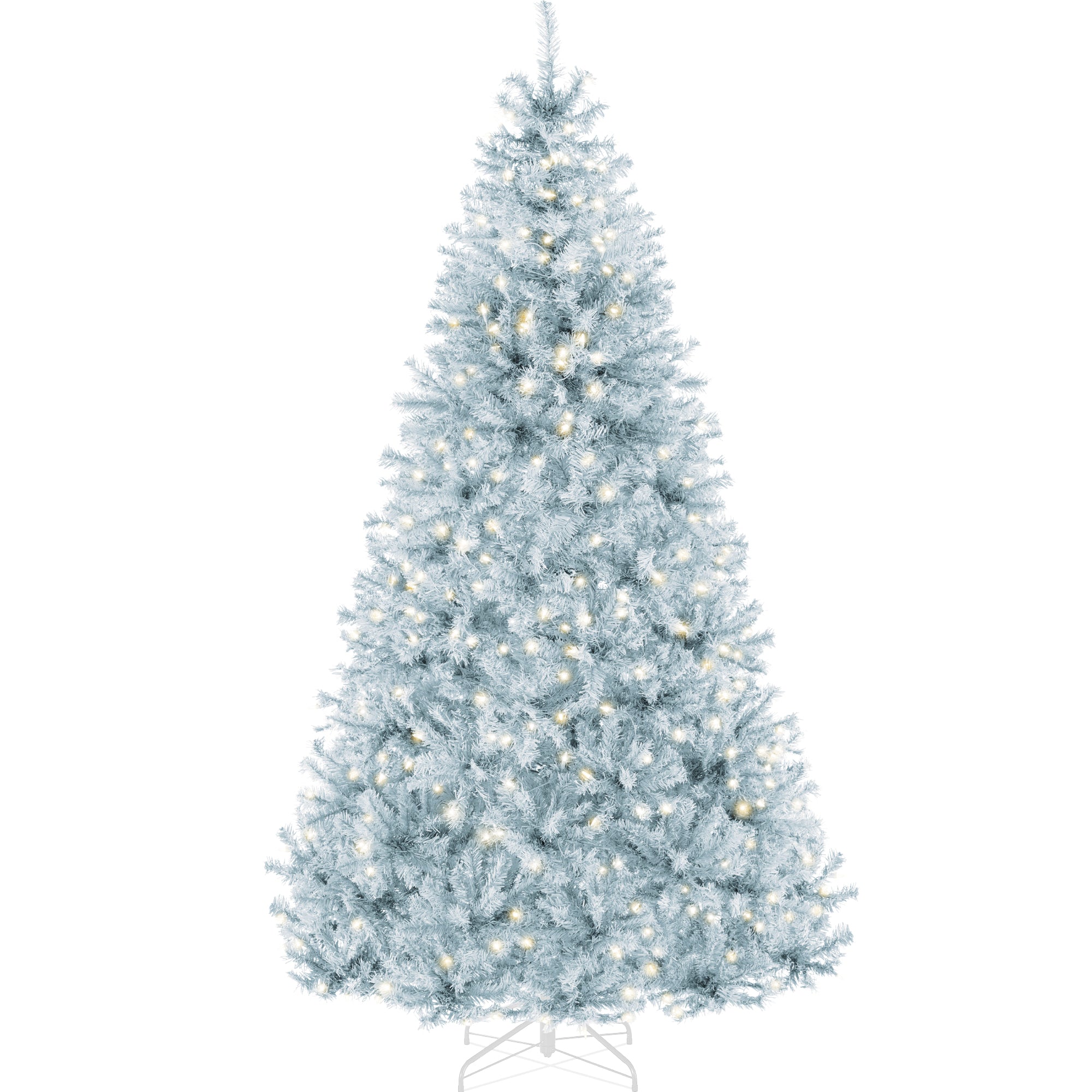 PreLit Artificial Ice Blue Christmas Tree w/ Incandescent Lights