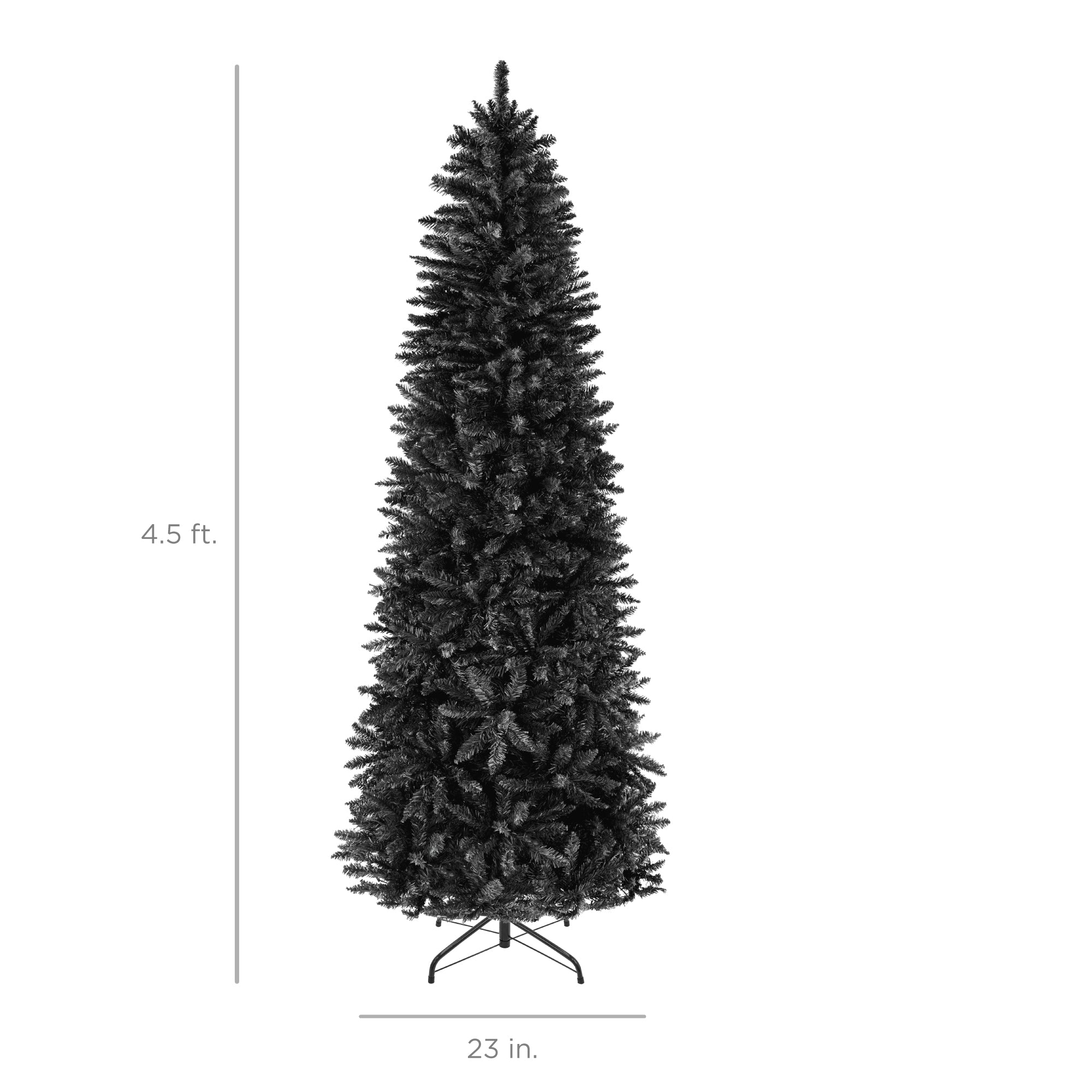Black Artificial Pencil Holiday Christmas Tree