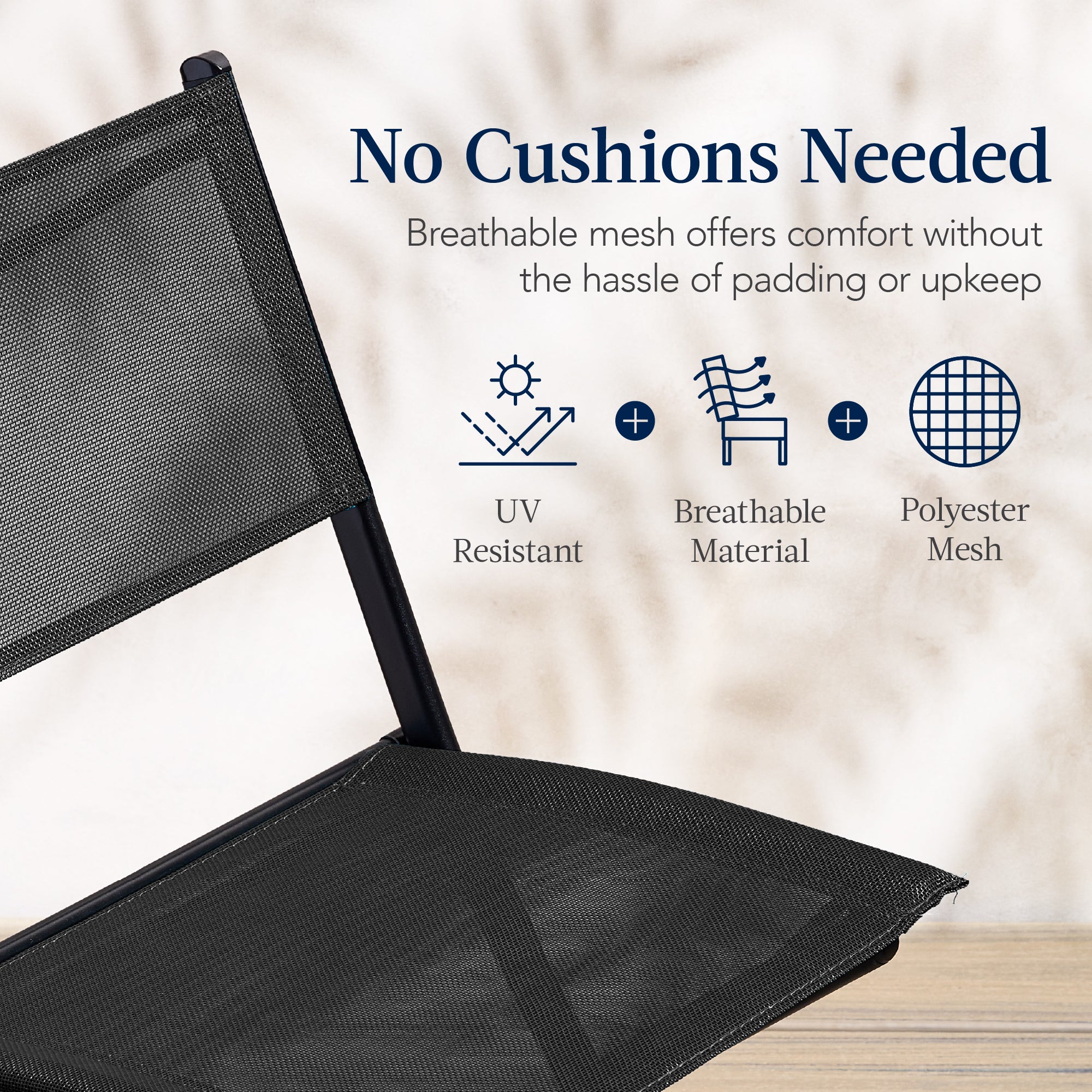 3-Piece Bistro Set w/ Glass Table, 2 Foldable Chairs