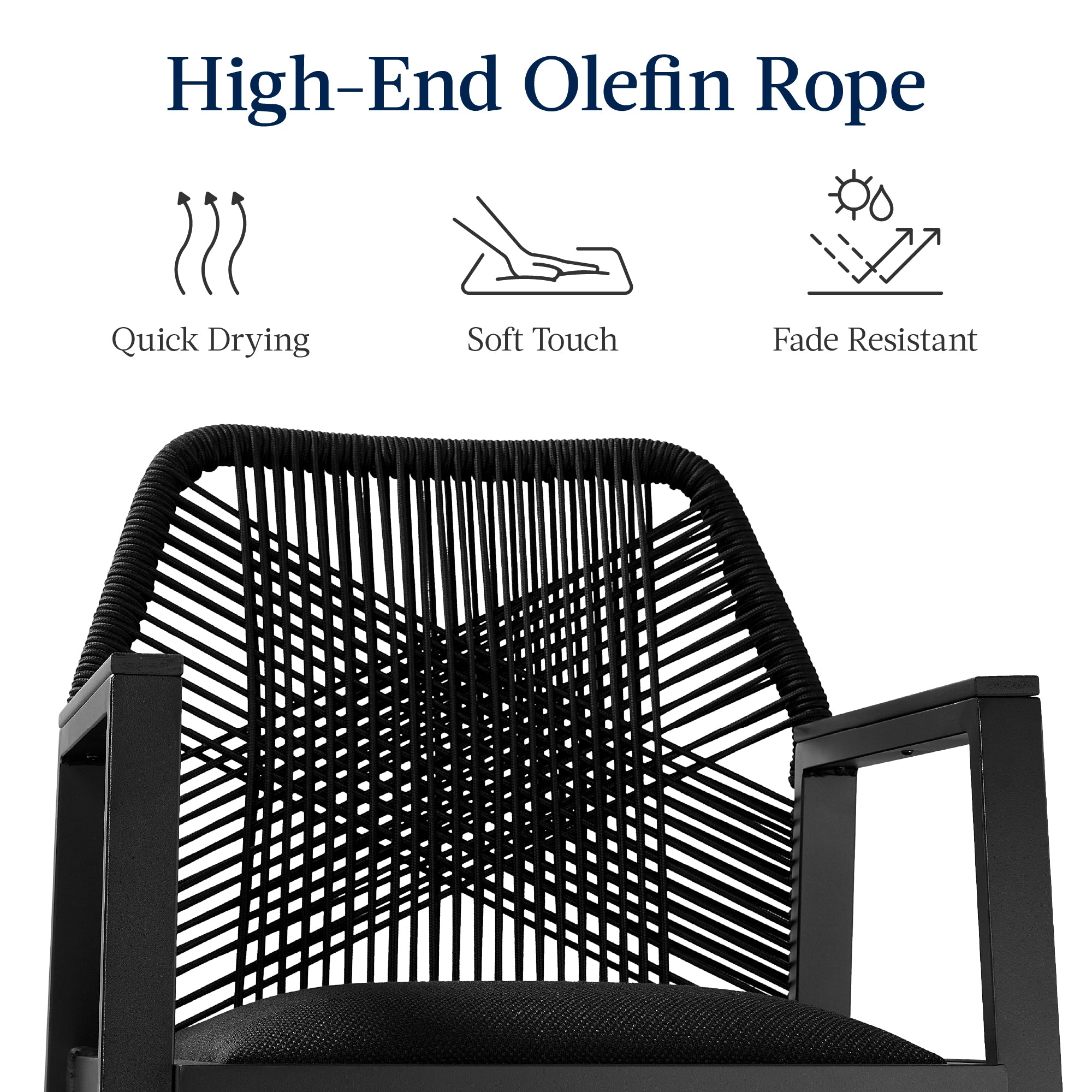 Set of 2 Indoor/Outdoor Aluminum Swivel Barstools with Arms All-Weather Rope