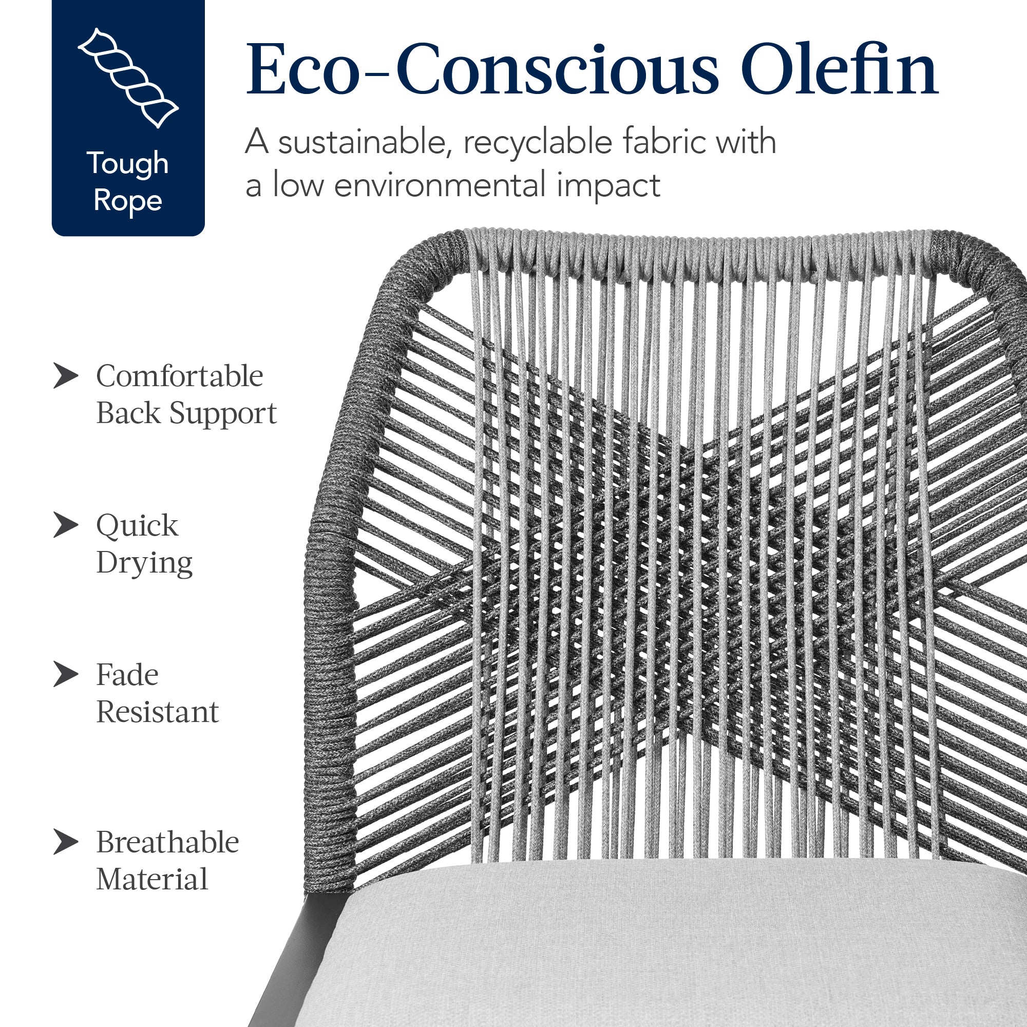 Set of 2 Indoor Outdoor Counter Height Bar Stools w/ All-Weather Rope