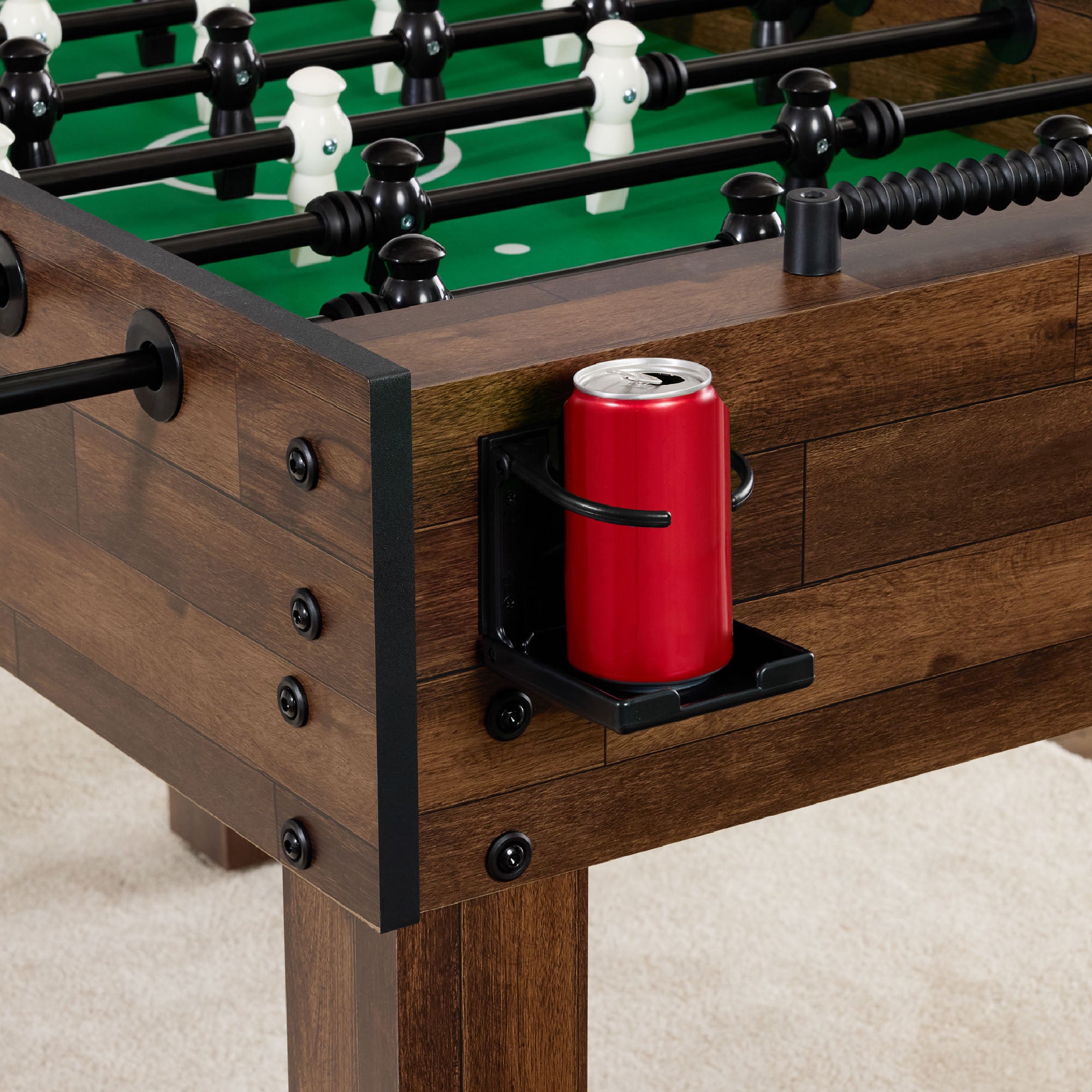 Large Full-Size Foosball Table w/ 2 Balls, 2 Cup Holders - 54in