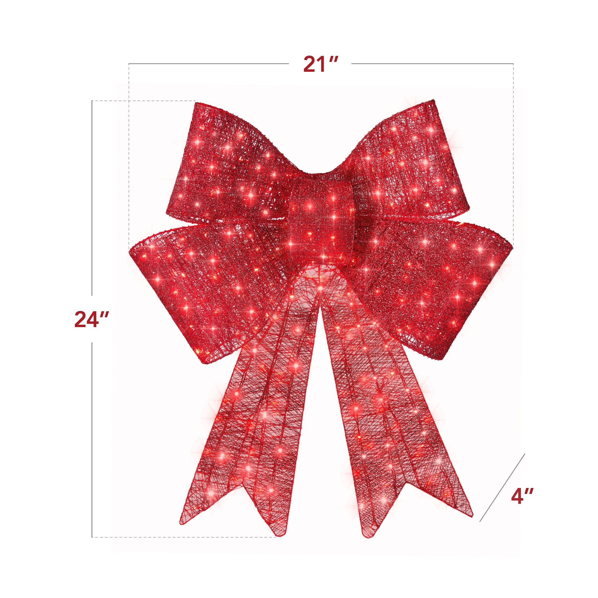 Pre-Lit Large Christmas Bow Decoration - Thumbnail 2