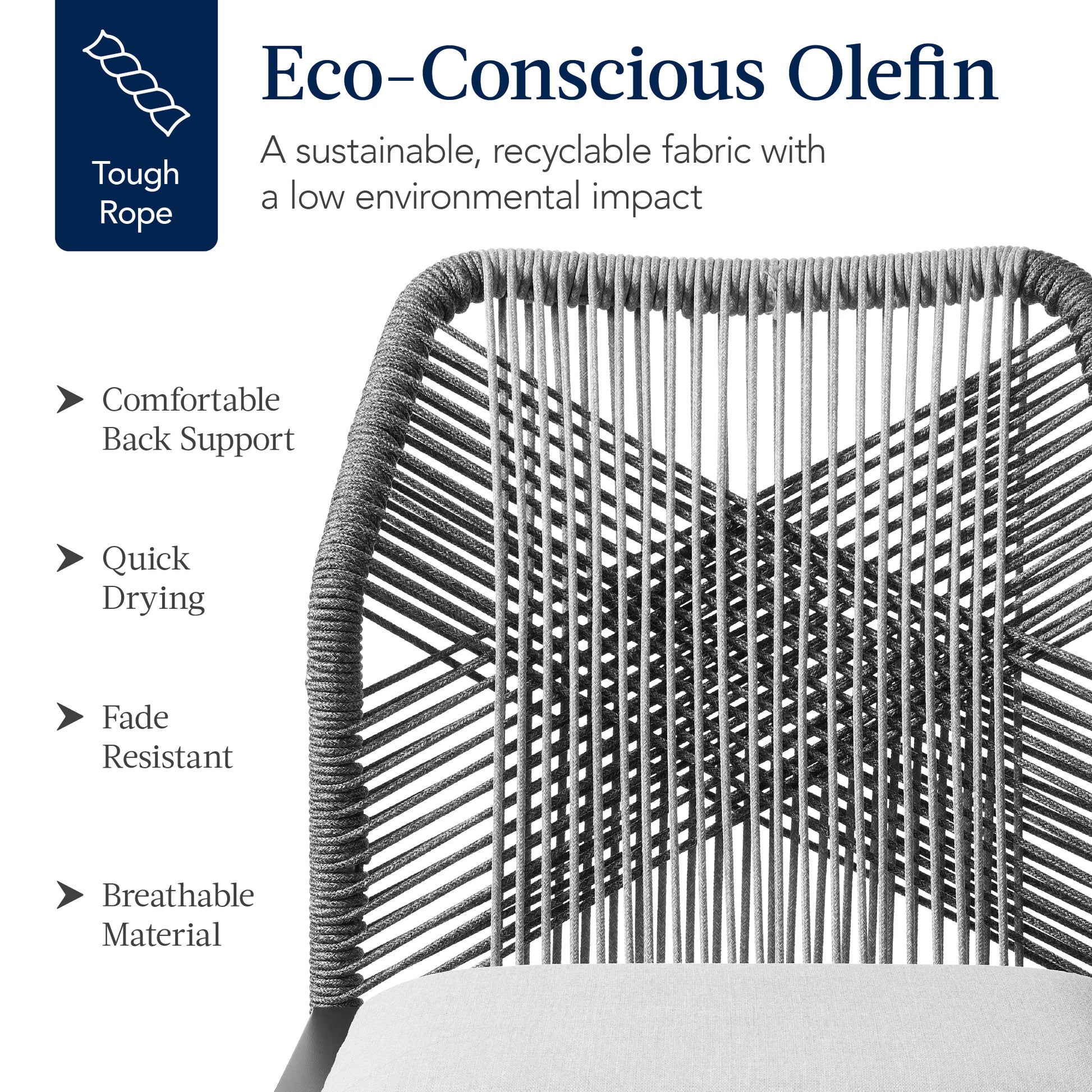 Set of 2 Indoor/Outdoor Aluminum Side Dining Chairs w/ All-Weather Rope