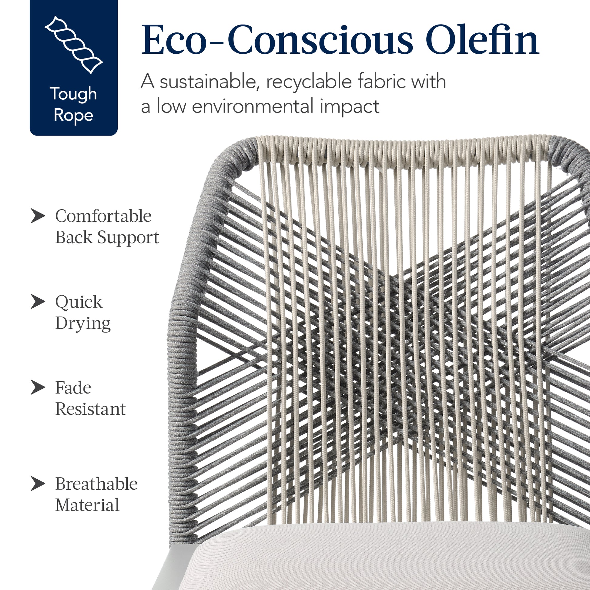 Set of 2 Indoor/Outdoor Aluminum Side Dining Chairs w/ All-Weather Rope