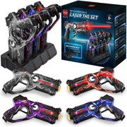 Best Choice Products Set of 4 Rechargeable Laser Tag Blasters No Vests Needed w/Docking Station