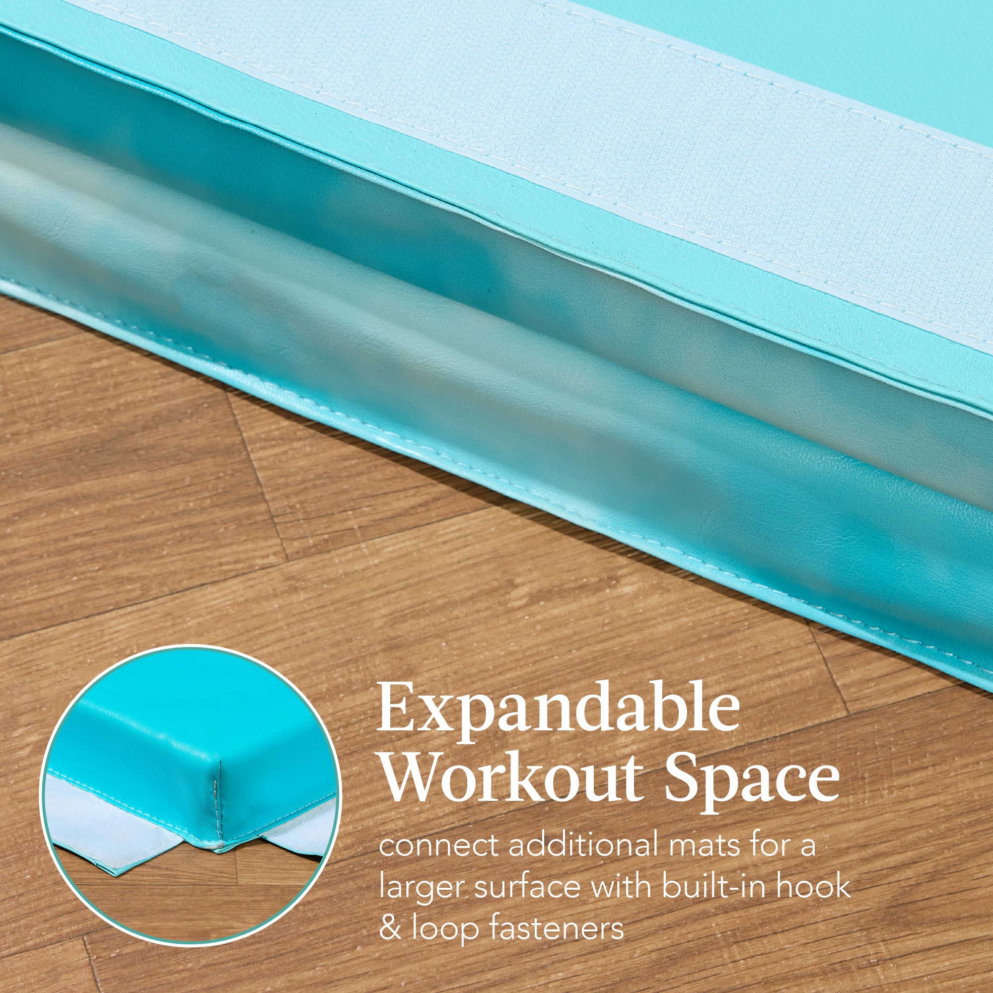 Folding Exercise Fitness Workout Gym Floor Mat w/ Handles