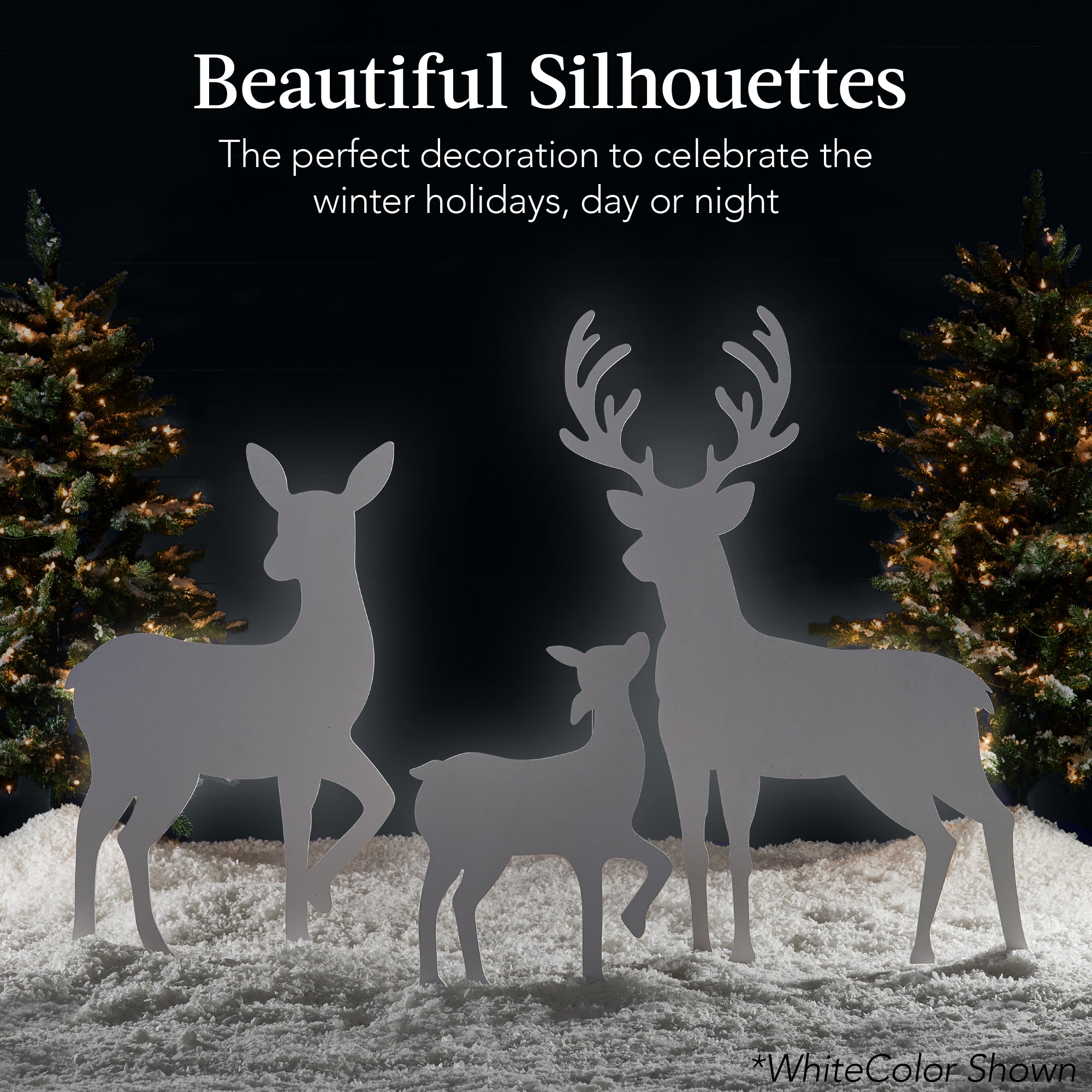 Best Choice Products Deer Family Silhouette Yard Decoration