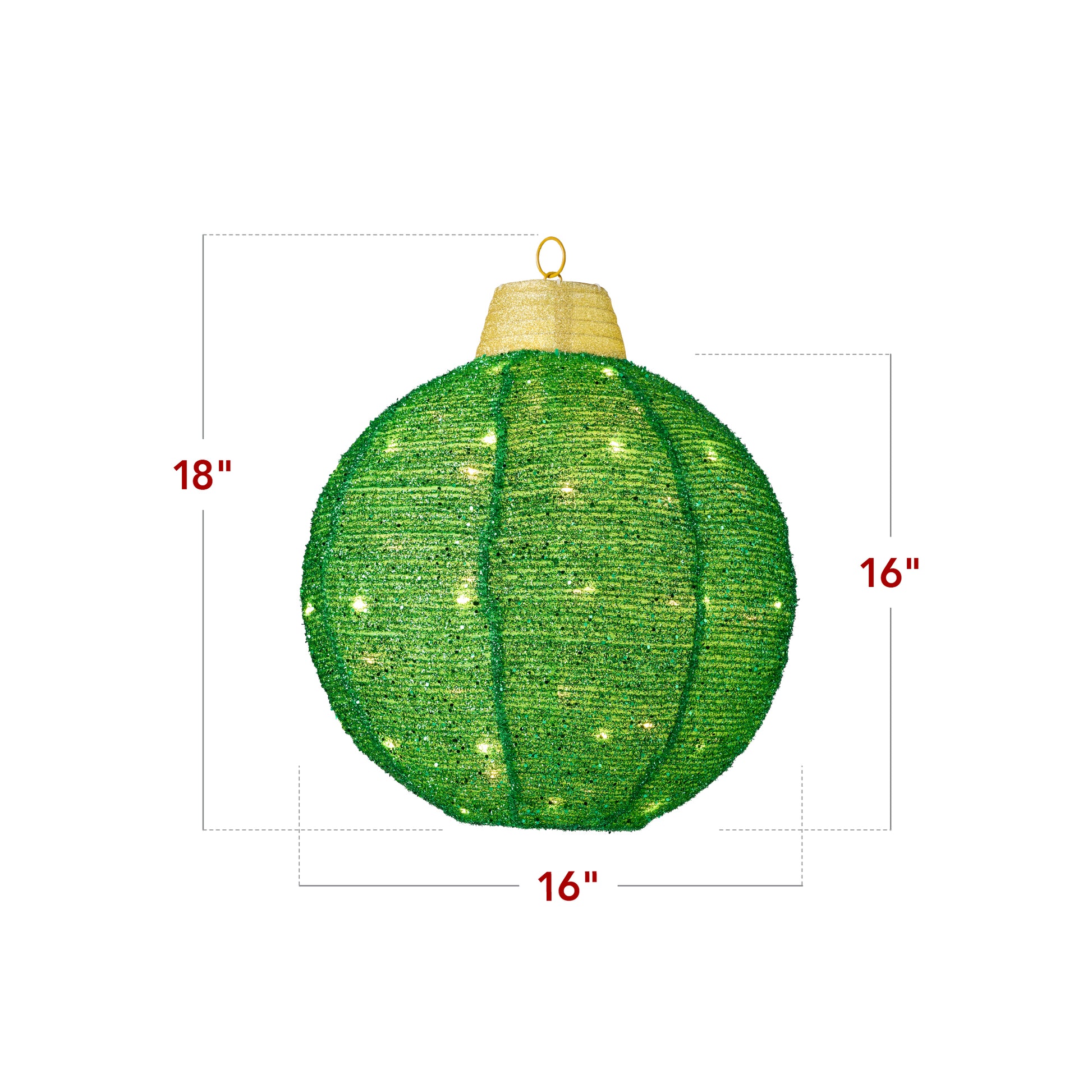 3-Piece Hanging Pop-Up Ornaments Outdoor Christmas Decor, LED Lights