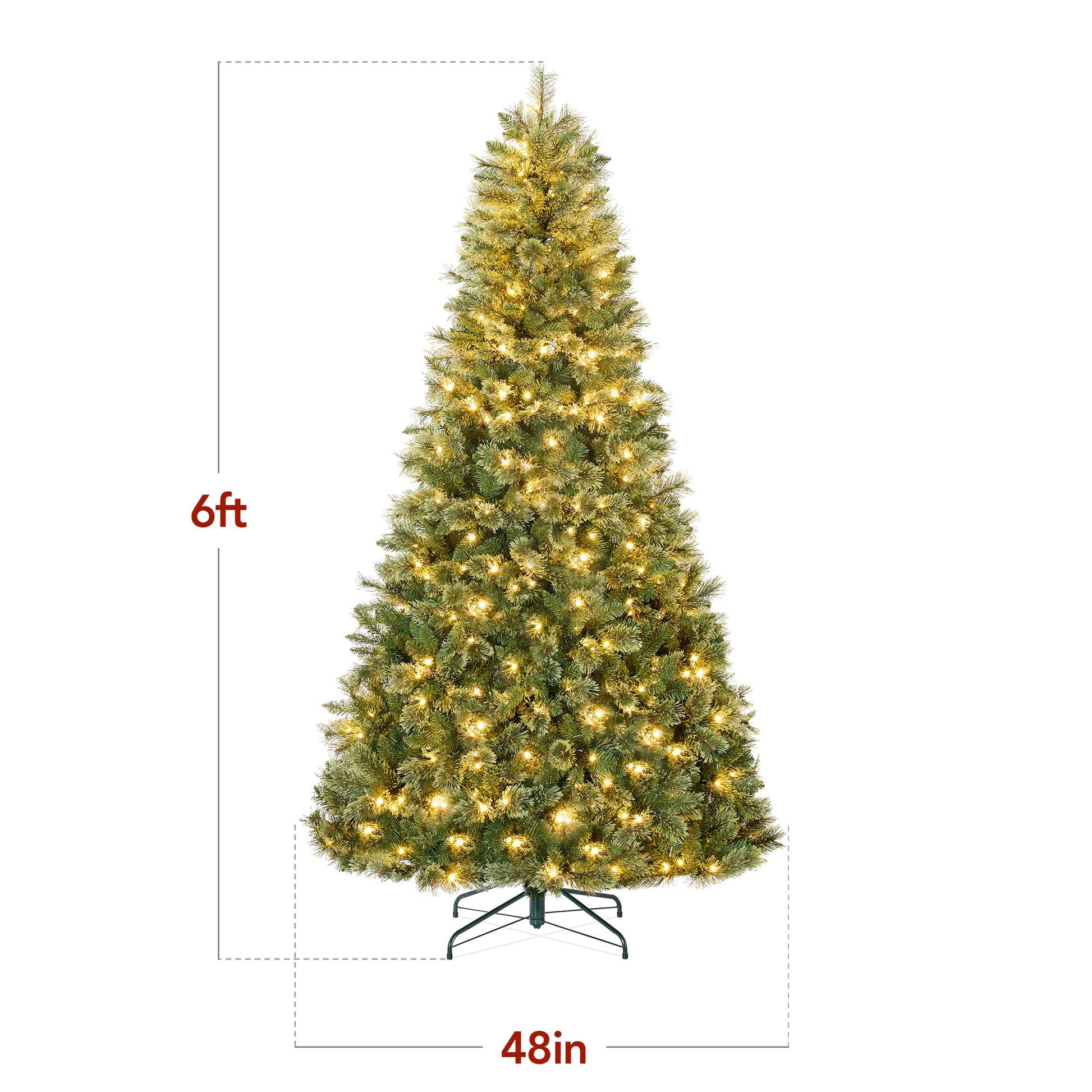 Pre-Lit Premium Cashmere Christmas Tree w/ Cordless Connection, LED Lights