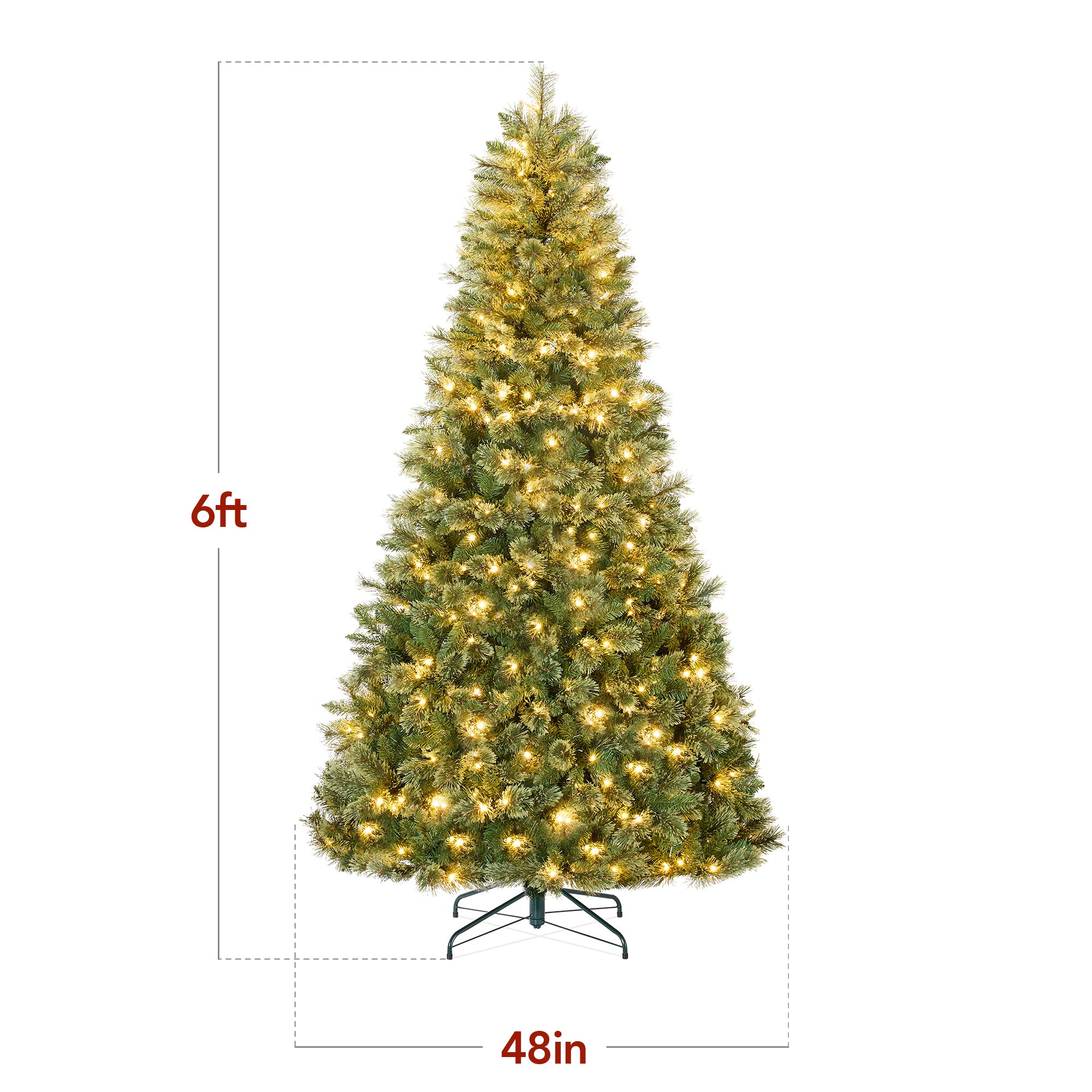 Pre-Lit Premium Cashmere Christmas Tree w/ Cordless Connection, LED Lights