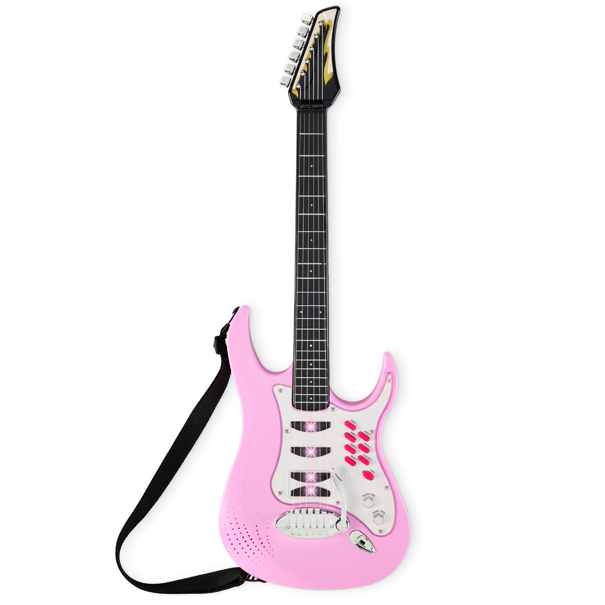 Kids Electric Guitar Toy Play Set w/ 6 Songs, Microphone, Amp