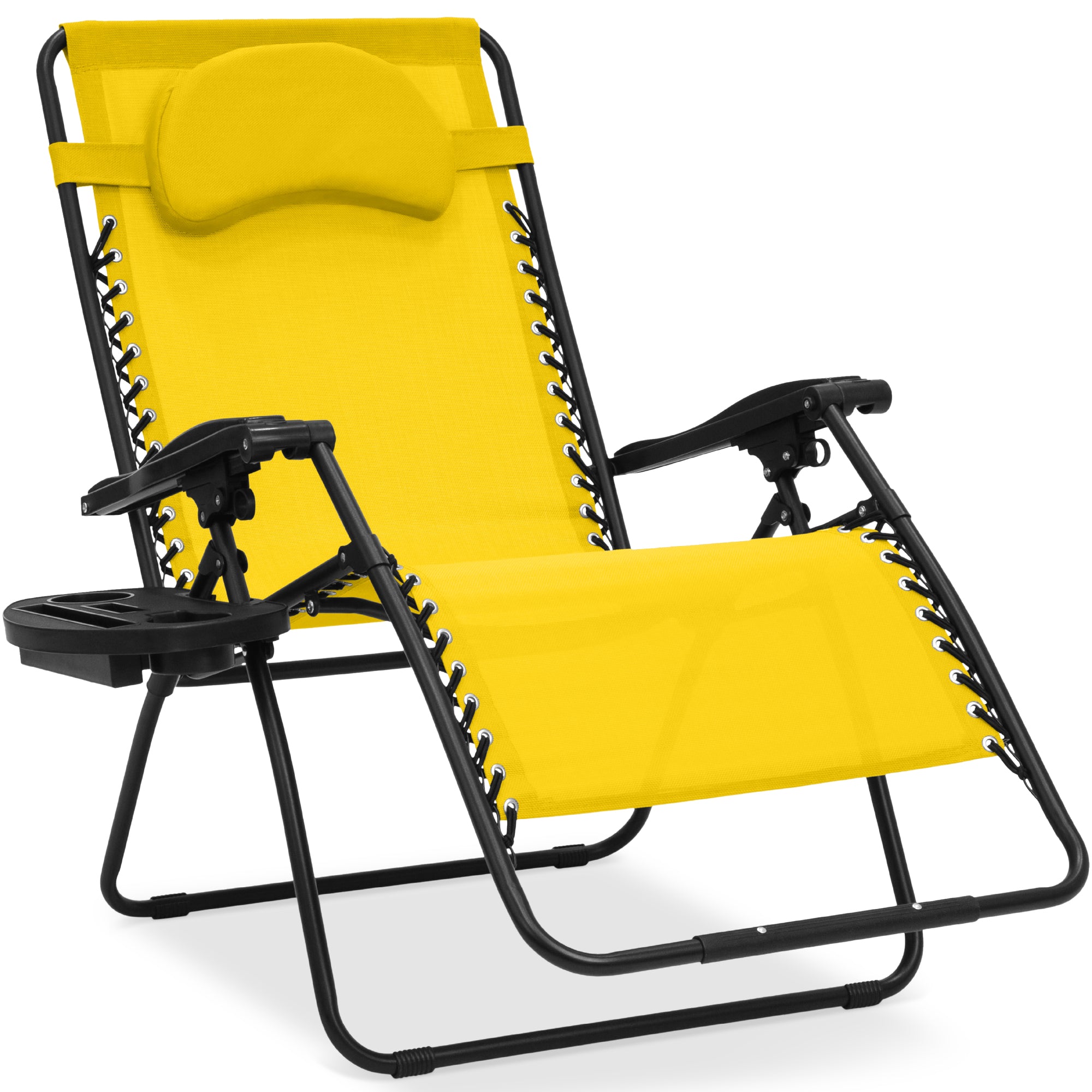 Oversized Reclining Zero Gravity Chair Lounger w/ Cup Holder