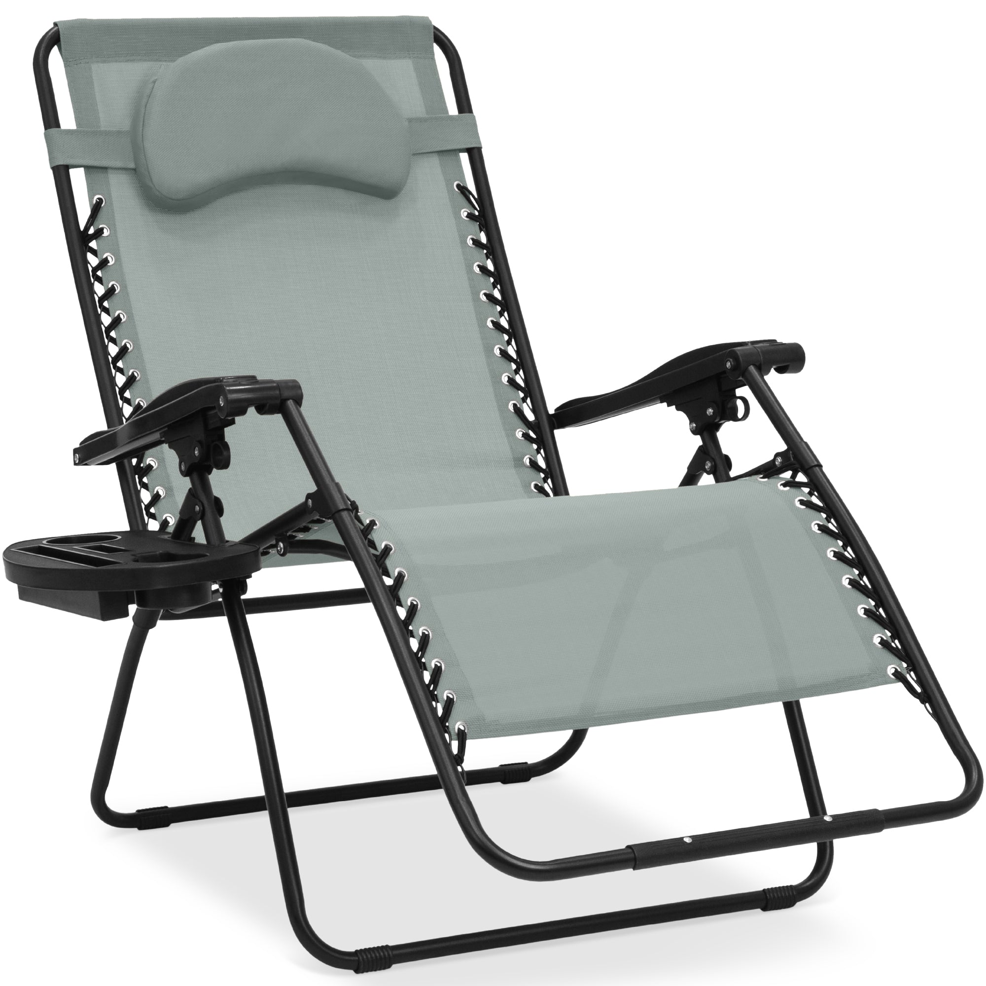 Oversized Reclining Zero Gravity Chair Lounger w/ Cup Holder